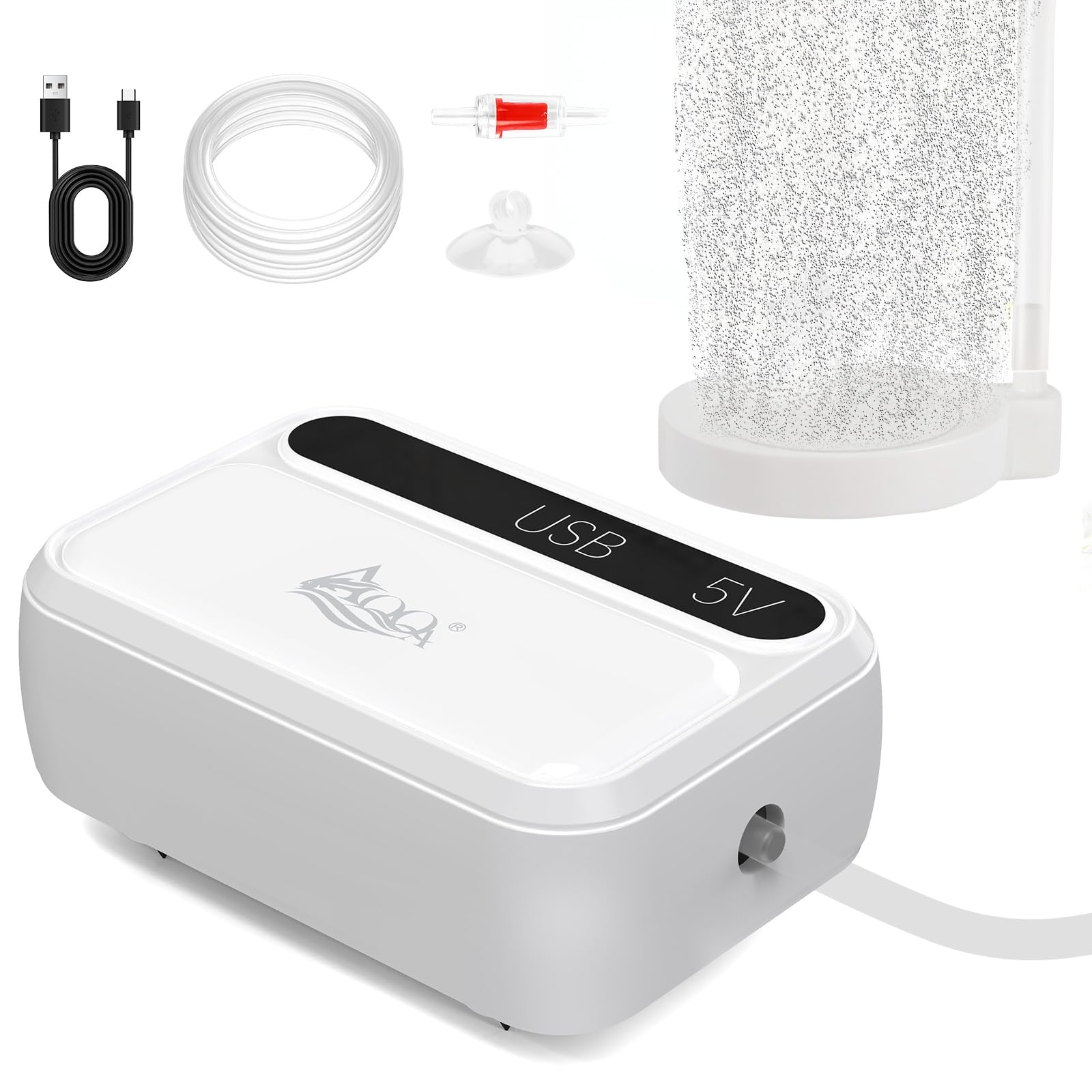 Amazon.co.jp: AQQA 水槽 エアーポンプ usb給電式エアーポンプ 微細な