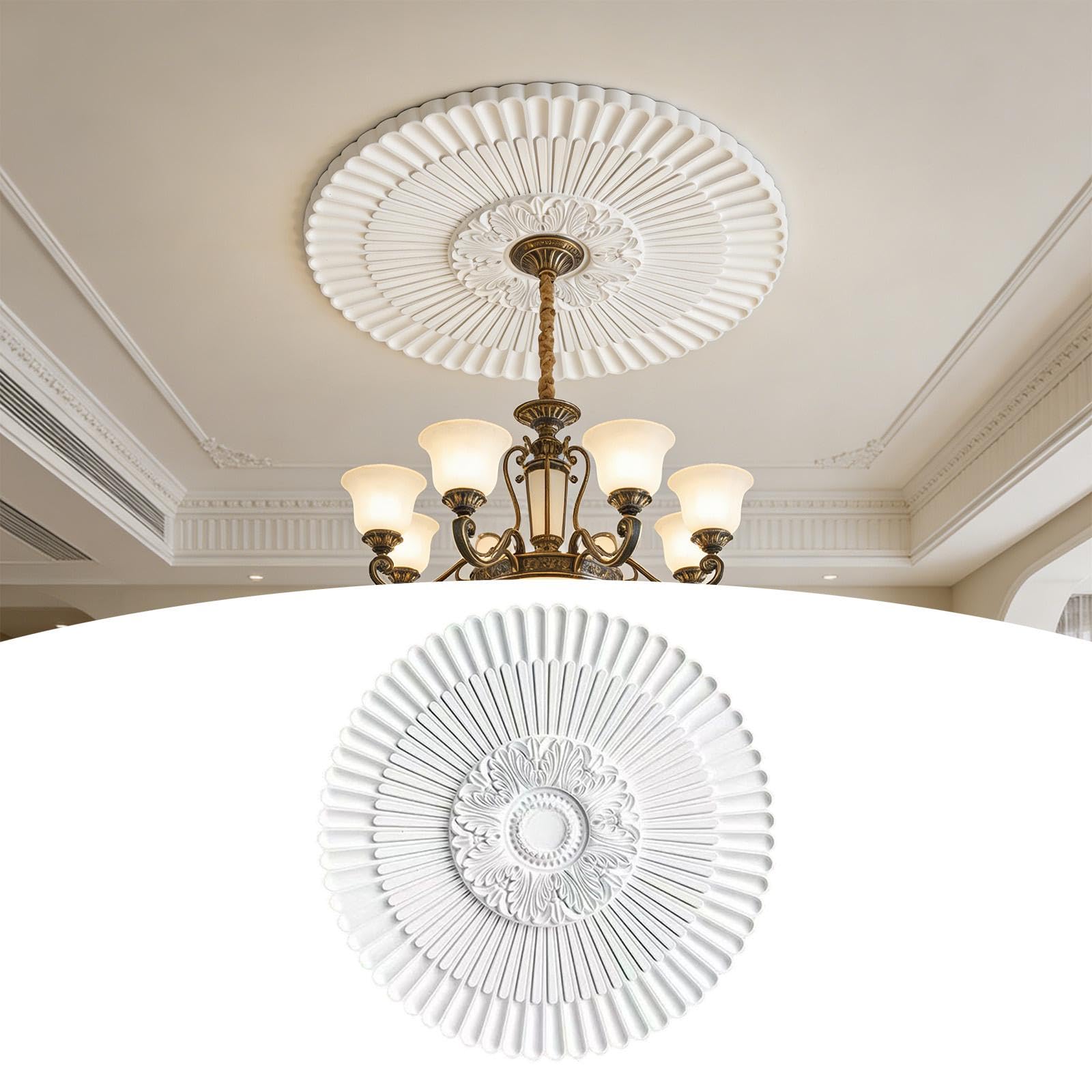 PU Deckenrosette für Leuchten, Dekorplatte für Restaurants, Durchmesser 40cm