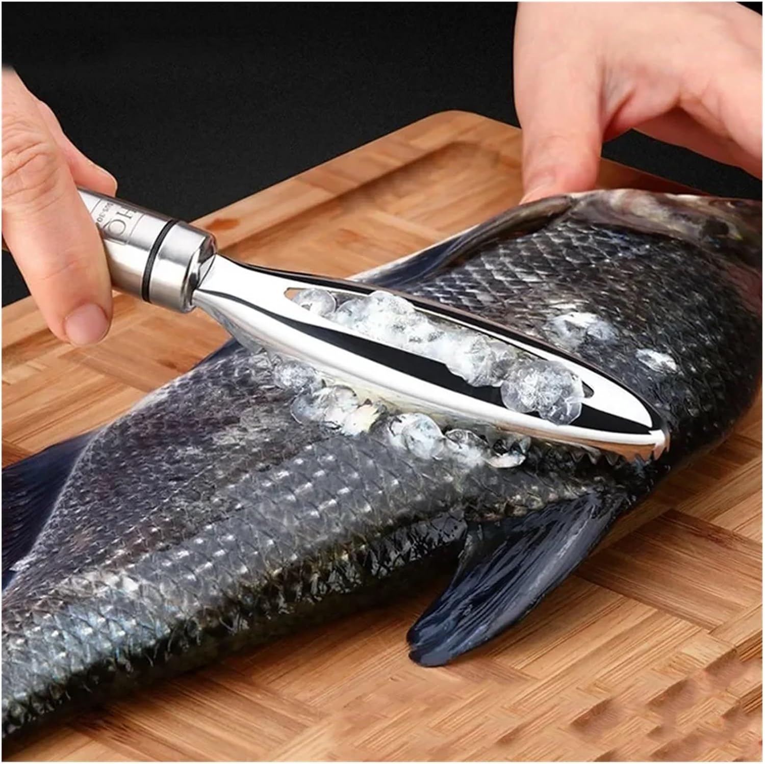 Stainless Steel Fish Scale Scraper - Fast Cleaning Grater & Peeler Tool for Kitchen Use
