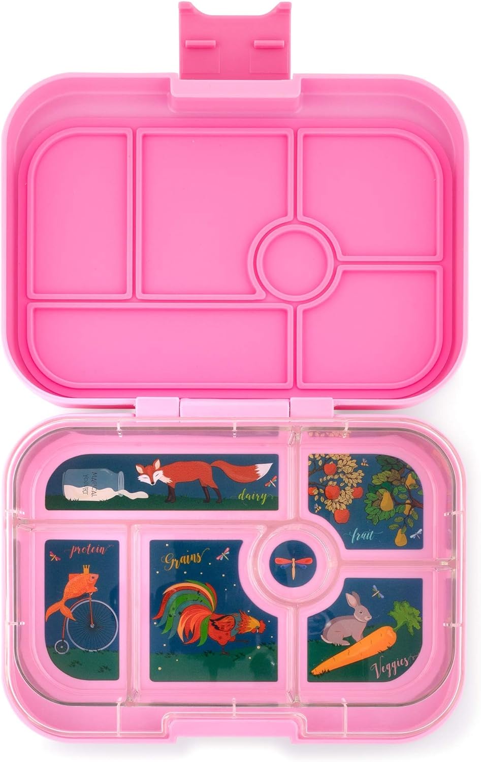 Yumbox Original M Lunch Box (Stardust Pink, 6 Compartments) Medium Lunch Box with Divider