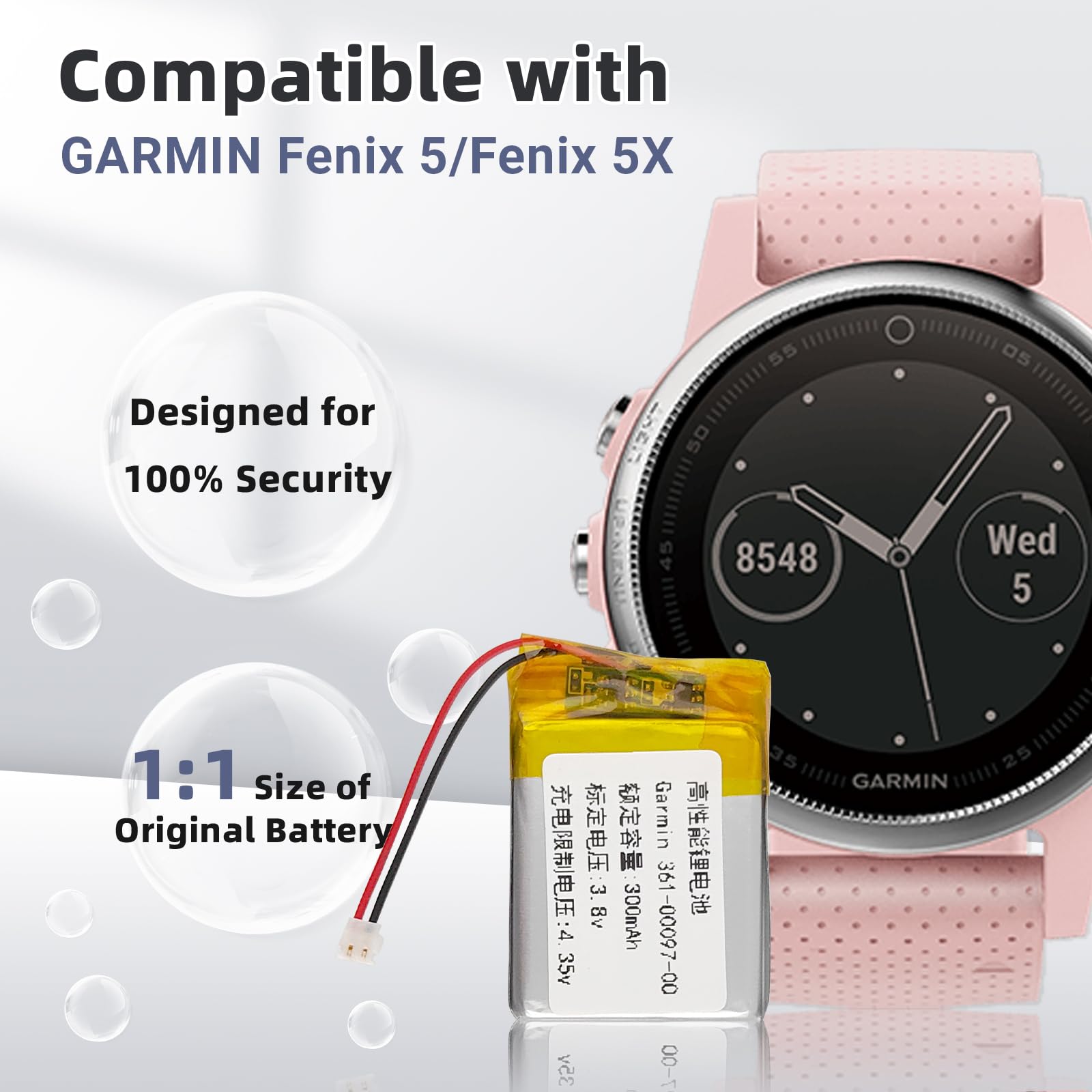 361-00098-00 Batteria per orologio 361-00098-00 Per Garmin