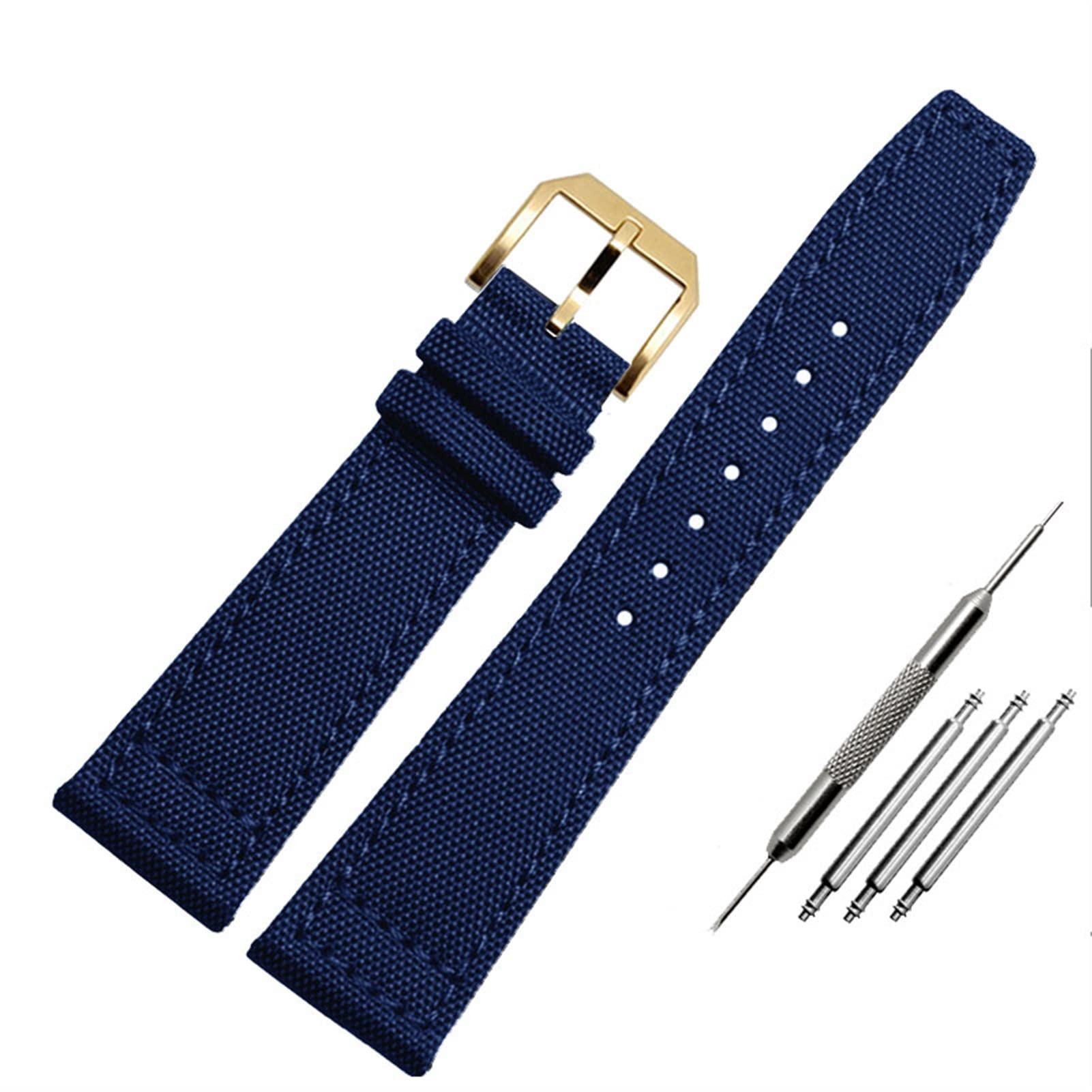 Nylon Watch Band Dla IWC Portugalski Pilot Seria 20mm 21Mm 22mm Zegarki Na Rękę Płótno Bransoletka, produkt wielobarwny, 20mm
