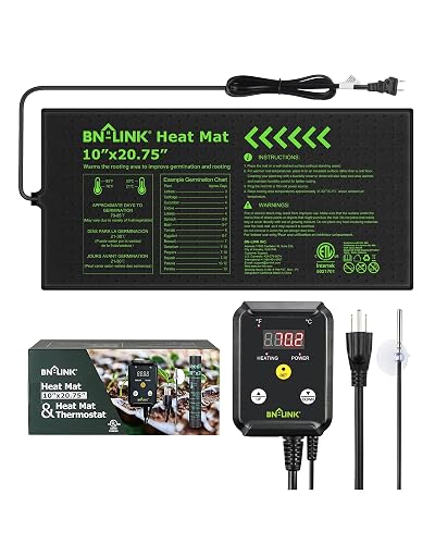 BN-LINK 10' x 20.75' Seedling Heat Mat with Thermostat Controller Combo Set