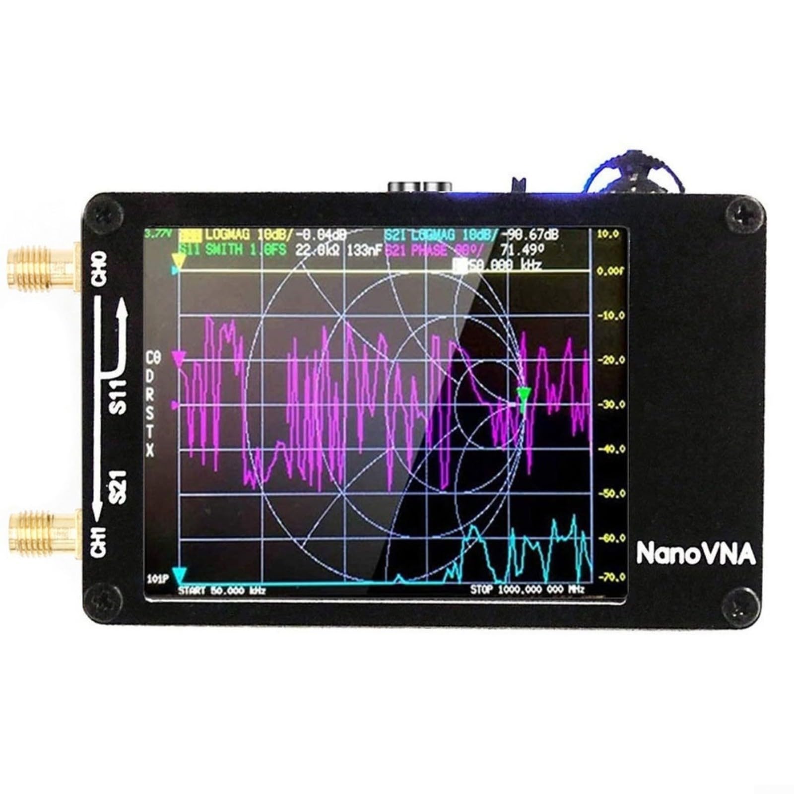 Vektor Netzwerk Antennenanalysator 50KHz-1,5GHz Mit 2,8" Touchscreen Und Für MicroSD-Kartenslot Kompatibel Mit Für NanoVNA-PCB Mit Für SMA-Kalibrierkit