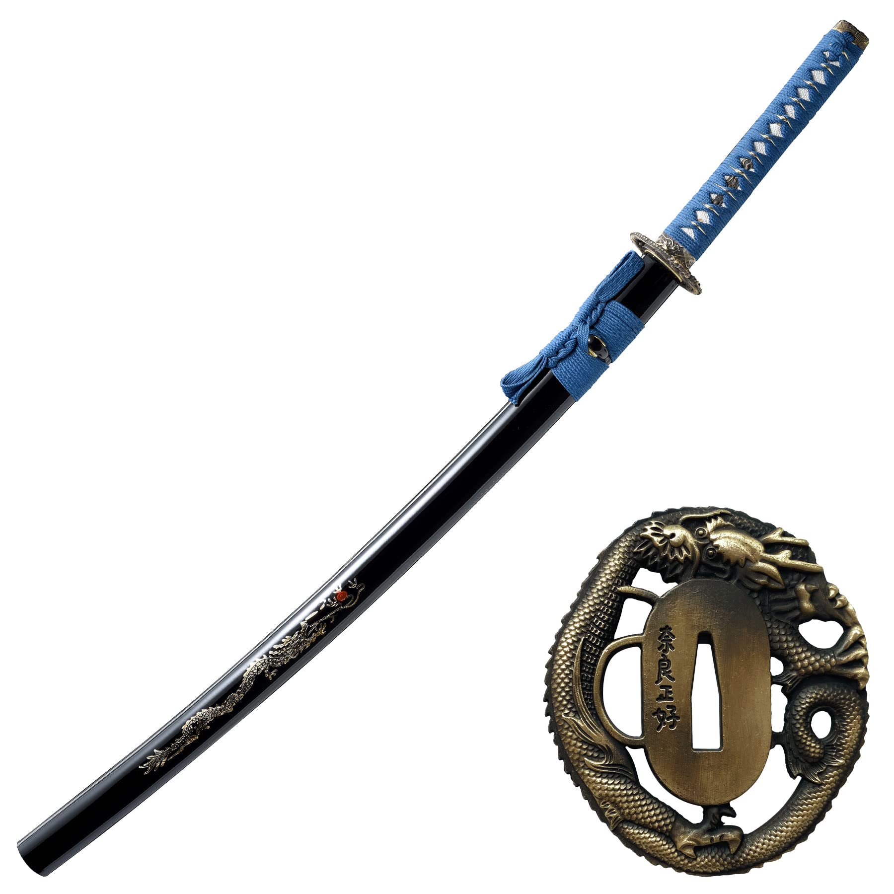 Auicx Handmade Sword,Japanese Samurai Sword,Damascus Katana,Demon