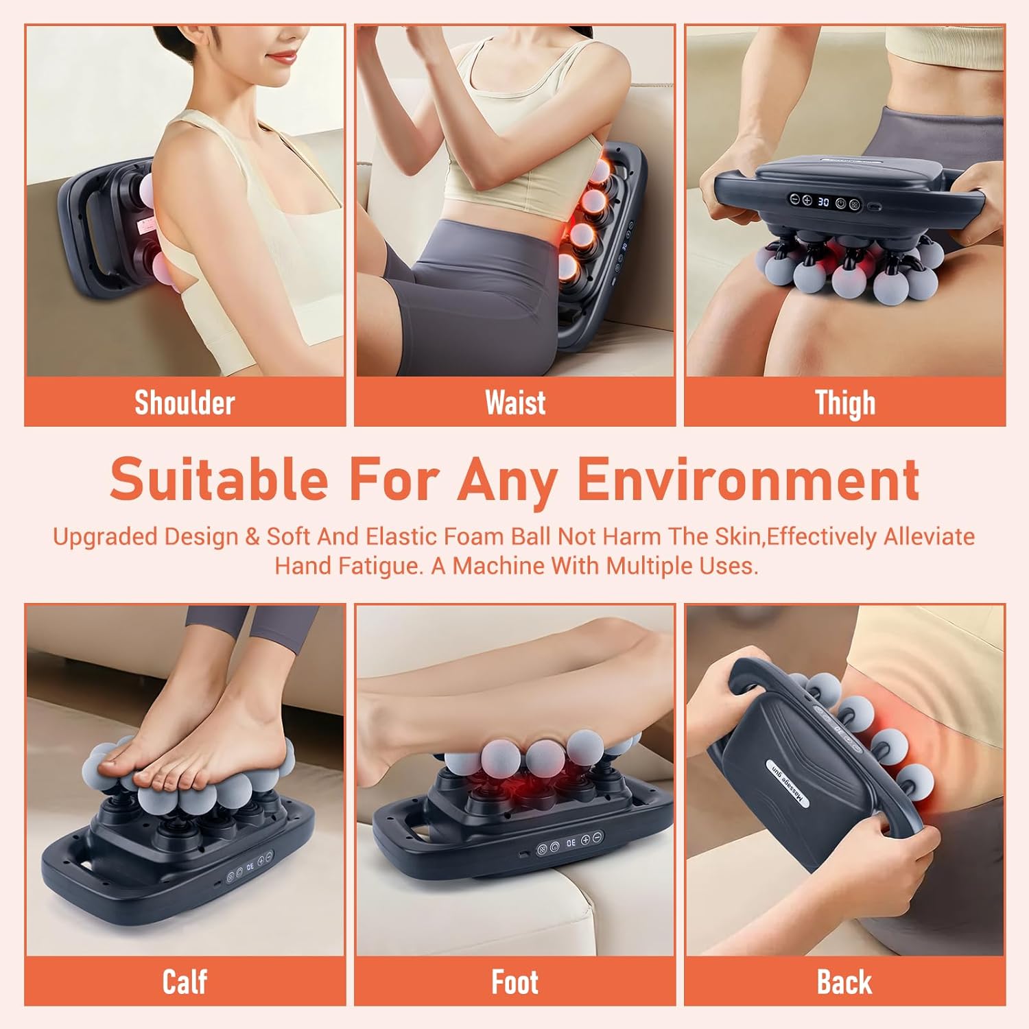 Massage Guns Deep Tissue, Valentine's Day Gifts, Neck Massager with 20 Heads, 20-Head Massage Gun Set, Portable Quiet Muscle Massage for Deep Tissue and Back, Shoulders, Legs, Pain Relief - Image 4