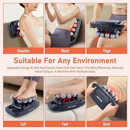 Miniatura 4 de Pistola de masaje de tejido profundo de 20 cabezas, masajeador de percusión con 3 modos y 30 niveles de intensidad, masajeador muscular silencioso