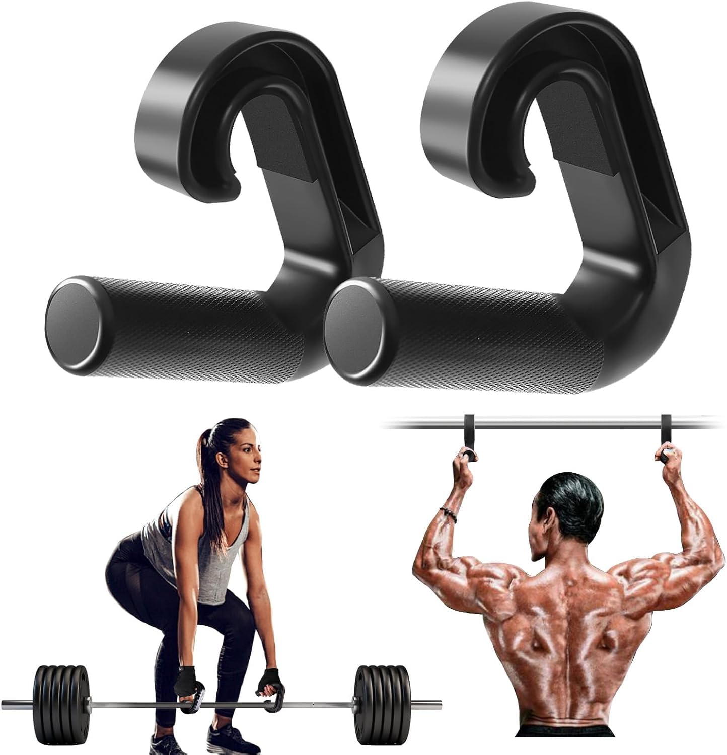 Foliam Neutral Grip Handles for Pull Up: Ergonomic Portable Hooks for Barbell Row Deadlift Resistant Bands for Home Gym Fitness Enthusiasts-image-34
