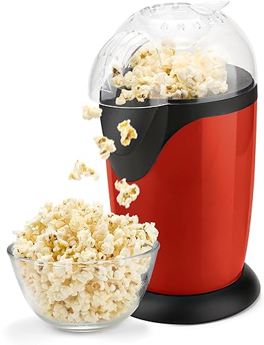 Máquina eléctrica de palomitas de maíz de 12 tazas con taza medidora y derretidor de mantequilla, de estallido rápido y sin aceite,