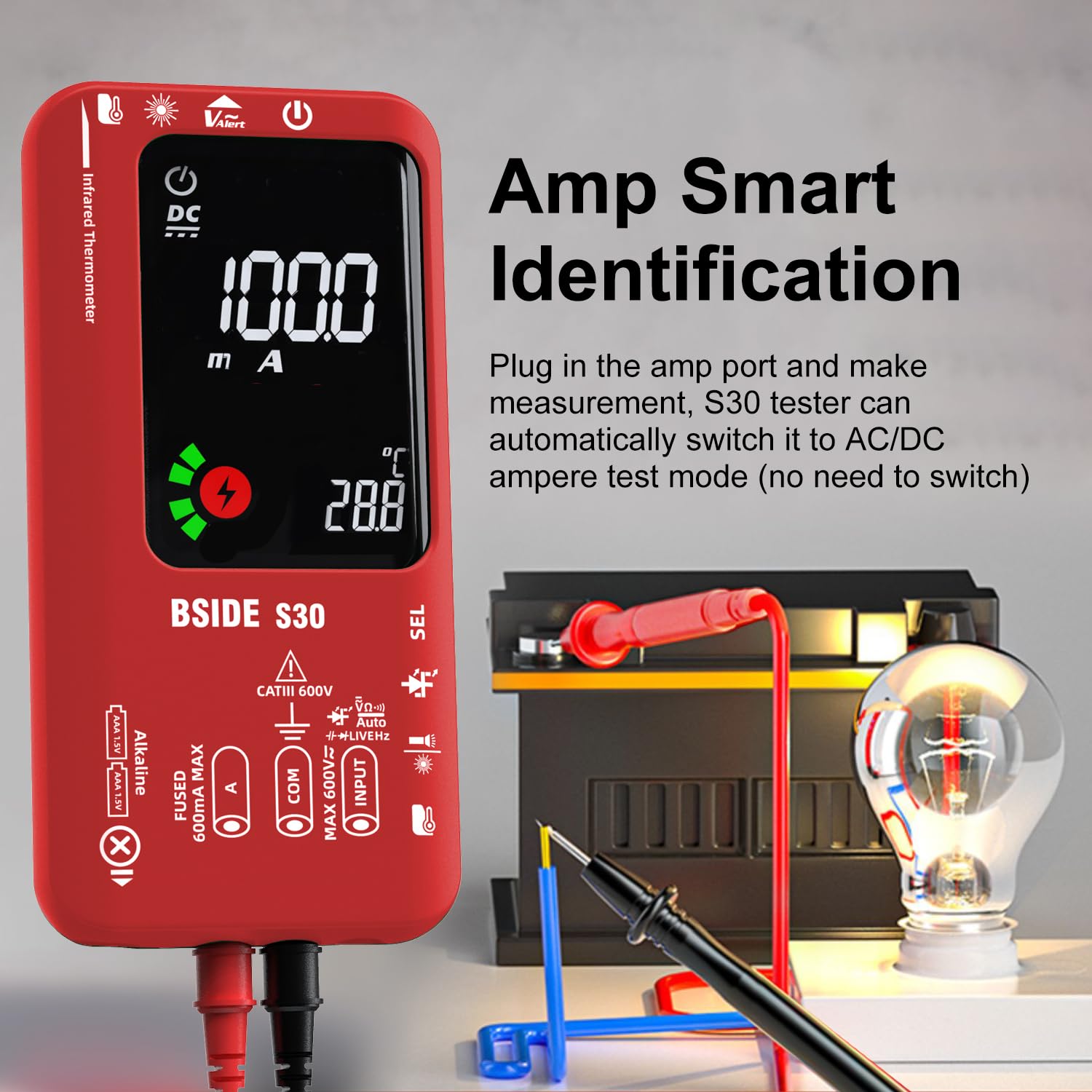 BSIDE S30 Multimeter Amp Smart Identification