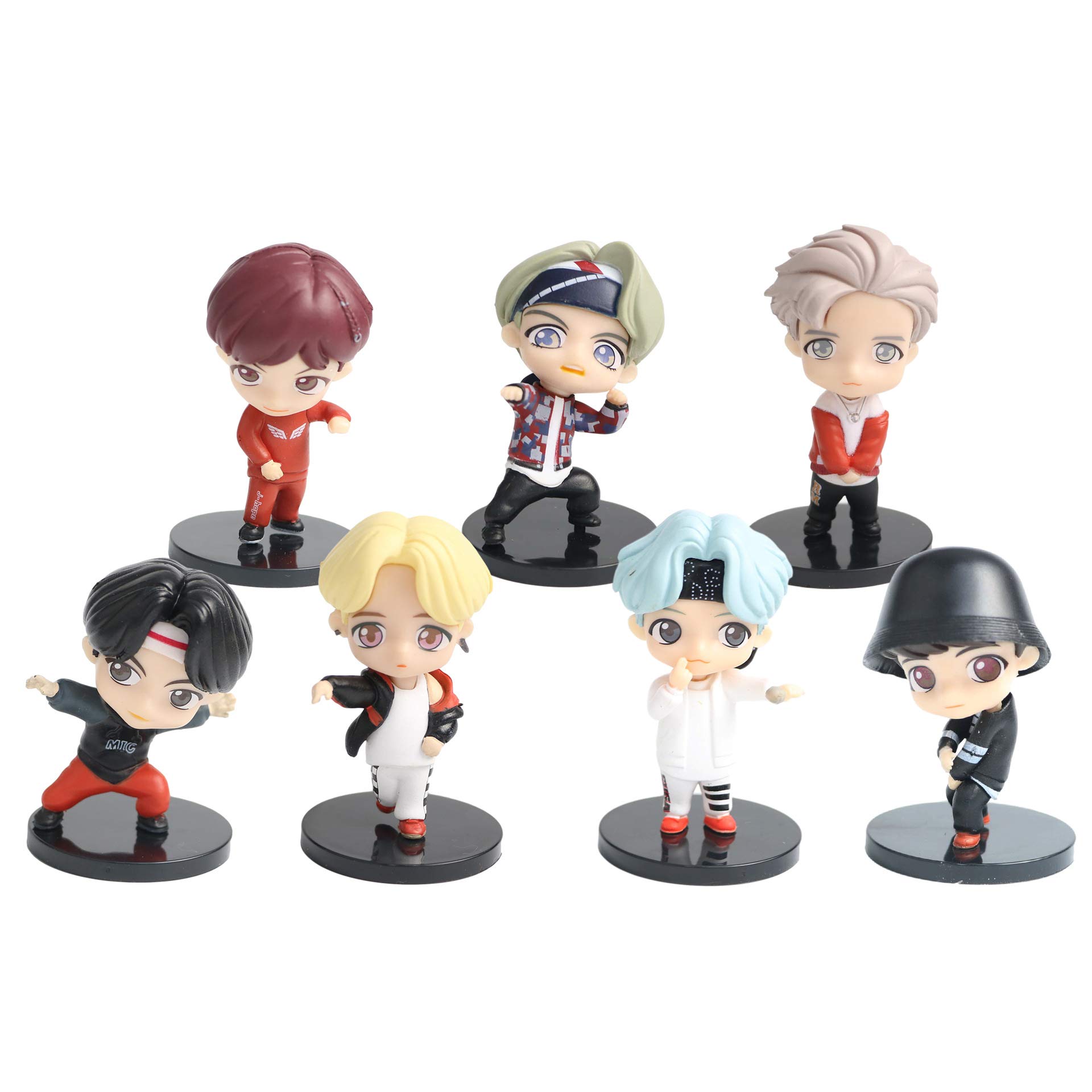 Amazon.co.jp: 7PCSBTSフィギュアBTSミニドールドールデラックス 