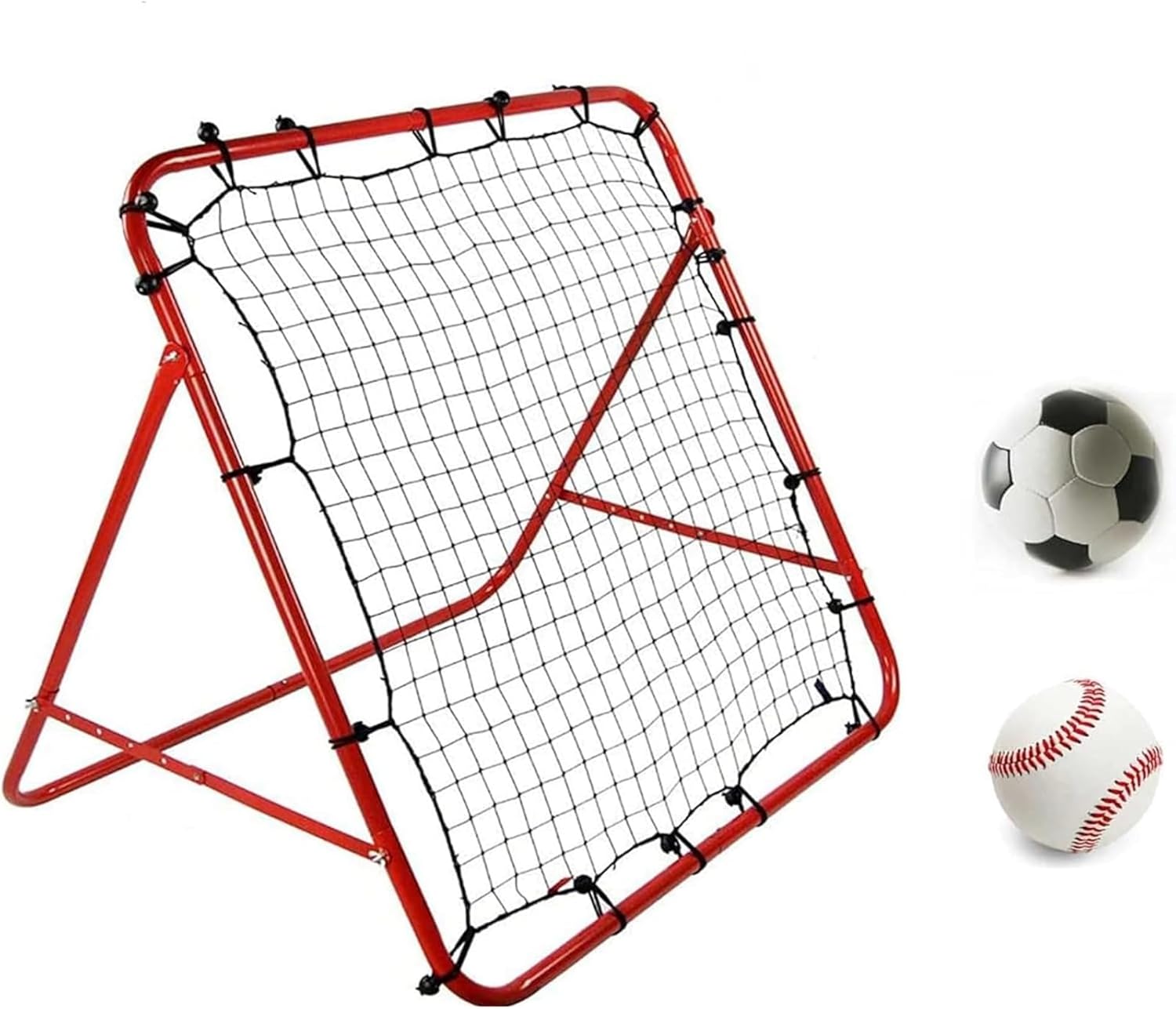 Football Throwing Target, Portable Throwing Net with 1 Nets, Adjustable Soccer Practice Net and Improves Accuracy, Detachable Design and Easy Set Up/Take Down, for School, Club and Gym