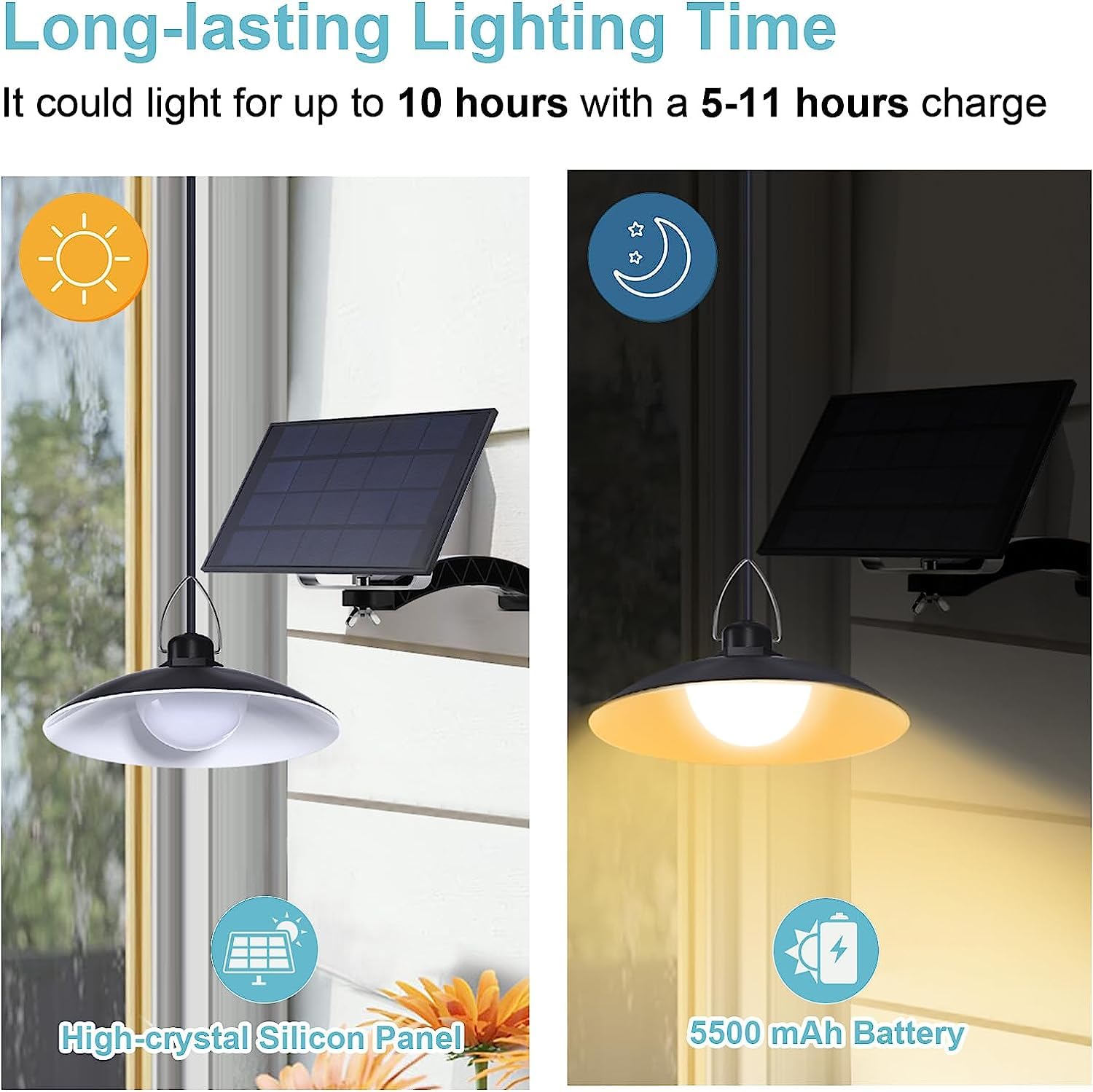 Linkind luci solari esterno 3 Modalità di Illuminazione IP54