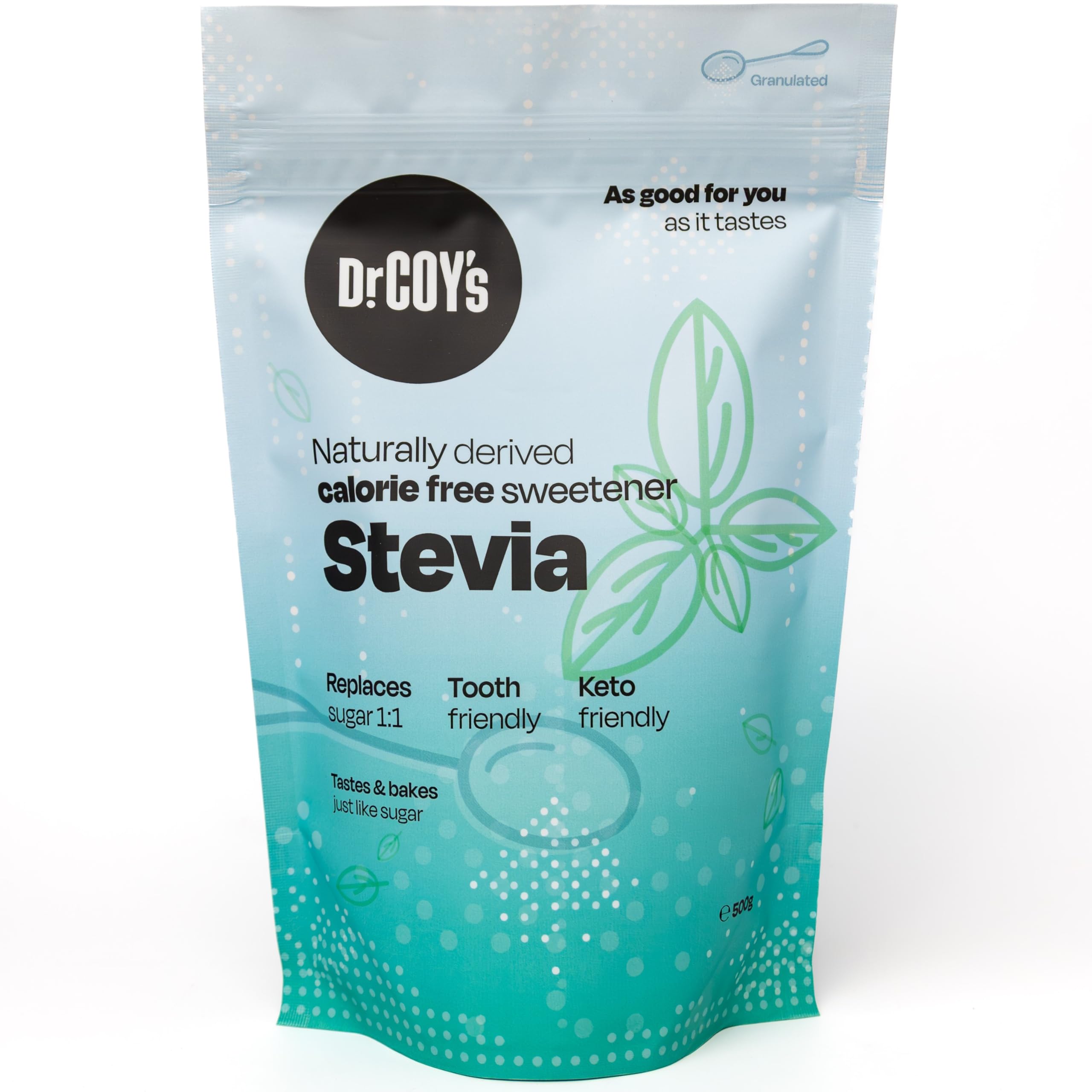 Stevia - Natural Calorie-Free Stevia Sweetener - 500g Pure Stevia Granules - Perfect Sugar Substitute for Keto & Gluten-Free Diets - Ideal for Beverages & Sugar-Free Baking