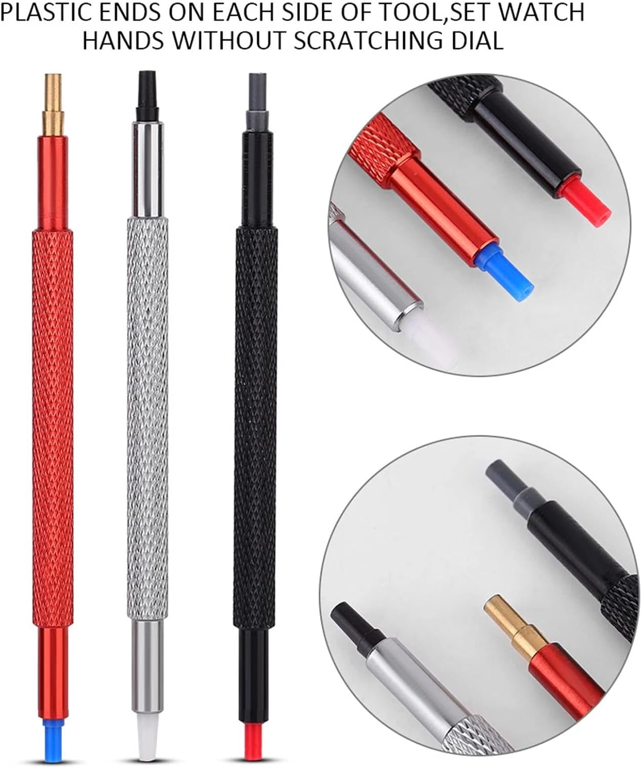 3Pcs Watch Hand Presser Tool, Watch Hand Pressers Pusher Fitting Set, Watchmakers Wristwatch Repair Tool, Stainless Steel Watchs Hands Setting Tools
