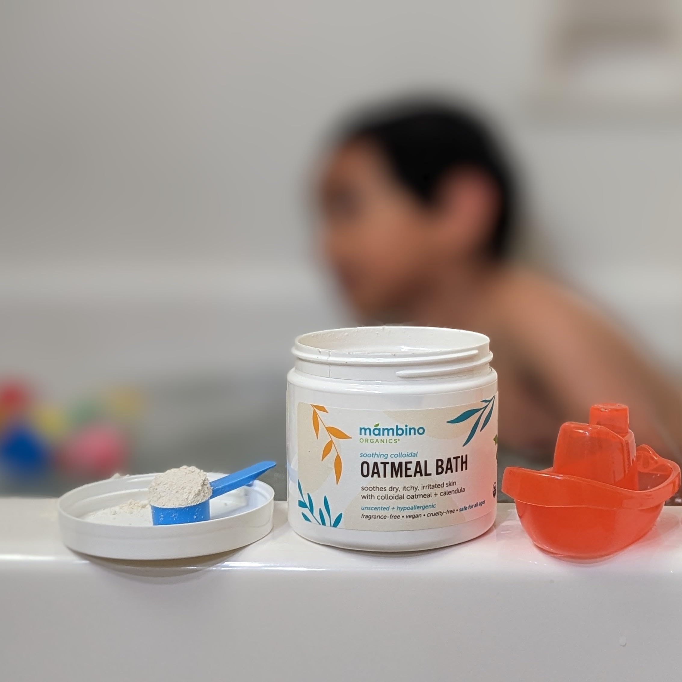 Mambino Organics Zestaw do pielęgnacji kąpieli dla niemowląt i dzieci, szampon dla niemowląt i płynu do mycia ciała z koloidalnymi płatkami owsianymi, delikatny zestaw do kąpieli dla noworodków i