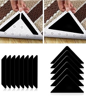 Rug Gripper Tape for Hardwood Floors: 14 PCS Non Slip Rug Pads Double Sided Carpet Tape Rug Corner Grippers for Area Rugs ...