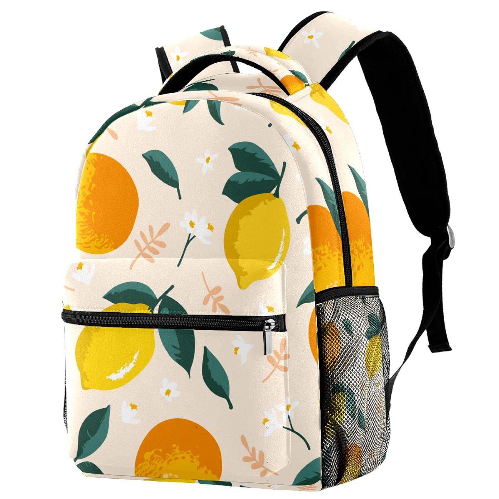 Sac à dos de voyage grand volume imprimé citron orange imperméable