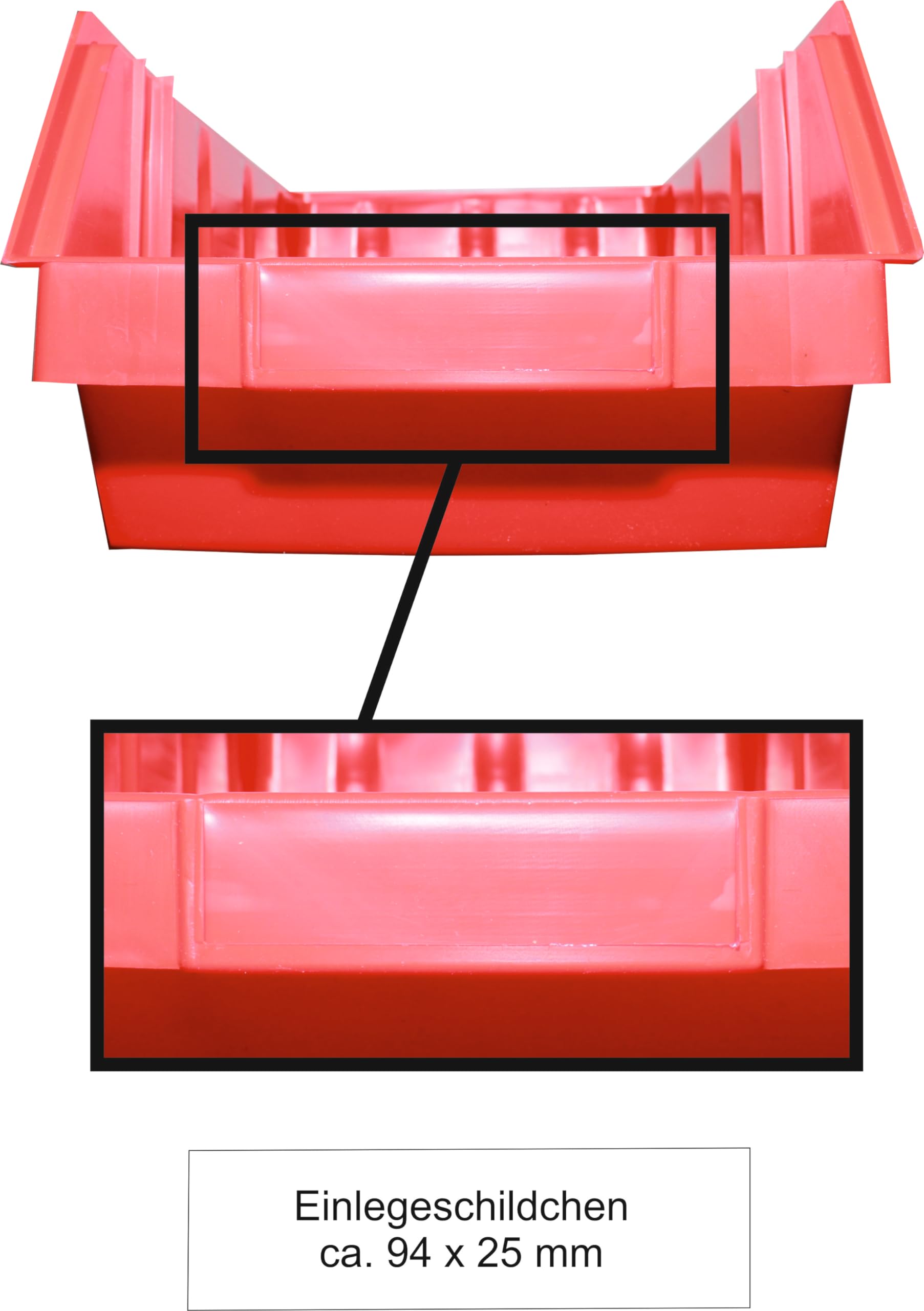 S&S-Shop 15 Stapelboxen Rot Gr.4 | aus hochwertigem Kunststoff | mit Schildcheneinschub | Lagerkisten | Schraubenbox | Lagerboxen | Sortierbox | Ordnungssystem | Werkstattzubehör