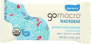 Go Macro Organic Protein Replenishment Peanut Butter Macrobar, 2.3 Ounce - 12 per case.