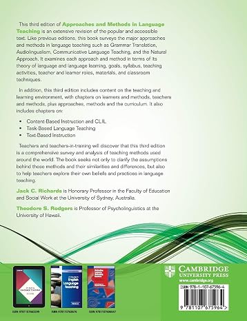 Approaches and Methods in Language Teaching