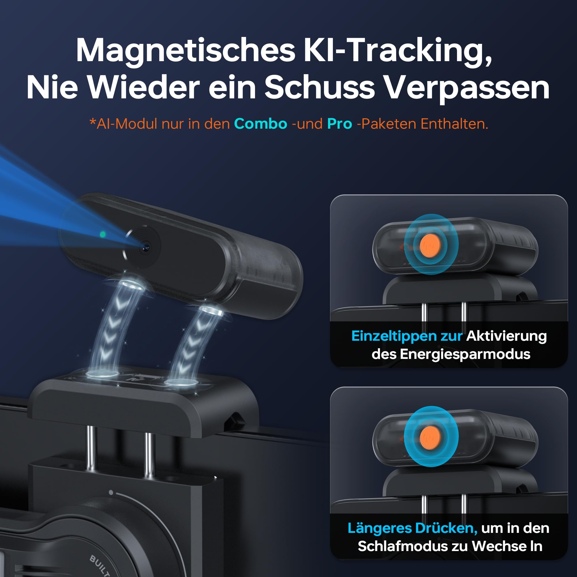 ZHIYUN Smooth-5S AI Pro[Official] AI-gestützter Smartphone Gimbal, Gimbal Stabilisator 3-Achsen, mit Stativ, AI Tracker, Magnetlichter, Handy Stabilisator, für Vlog, YouTube, TikTok