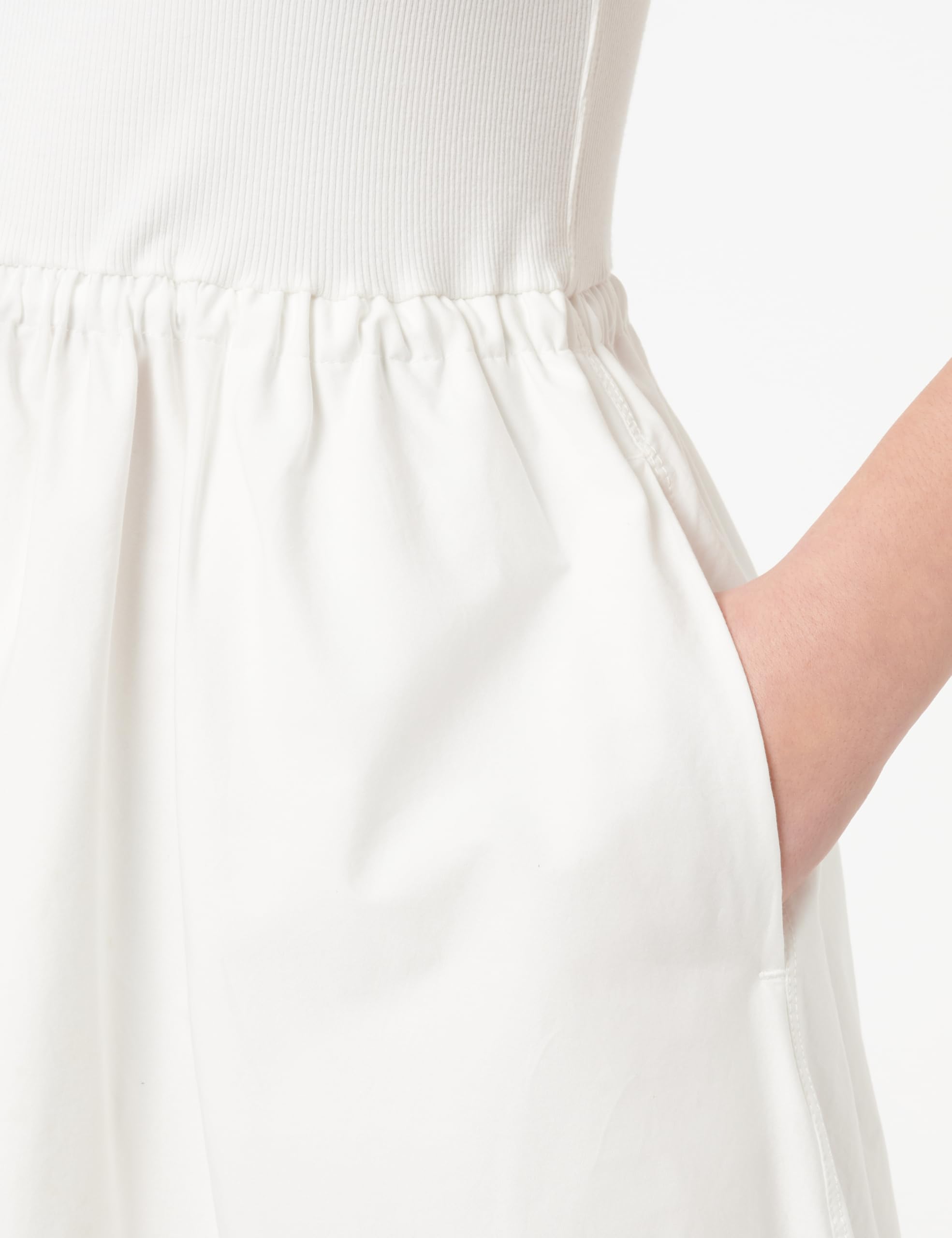Tommy Hilfiger Sukienka rozkloszowana Kobiety Co Mix Media Sleeveless Dress Ww0ww44460