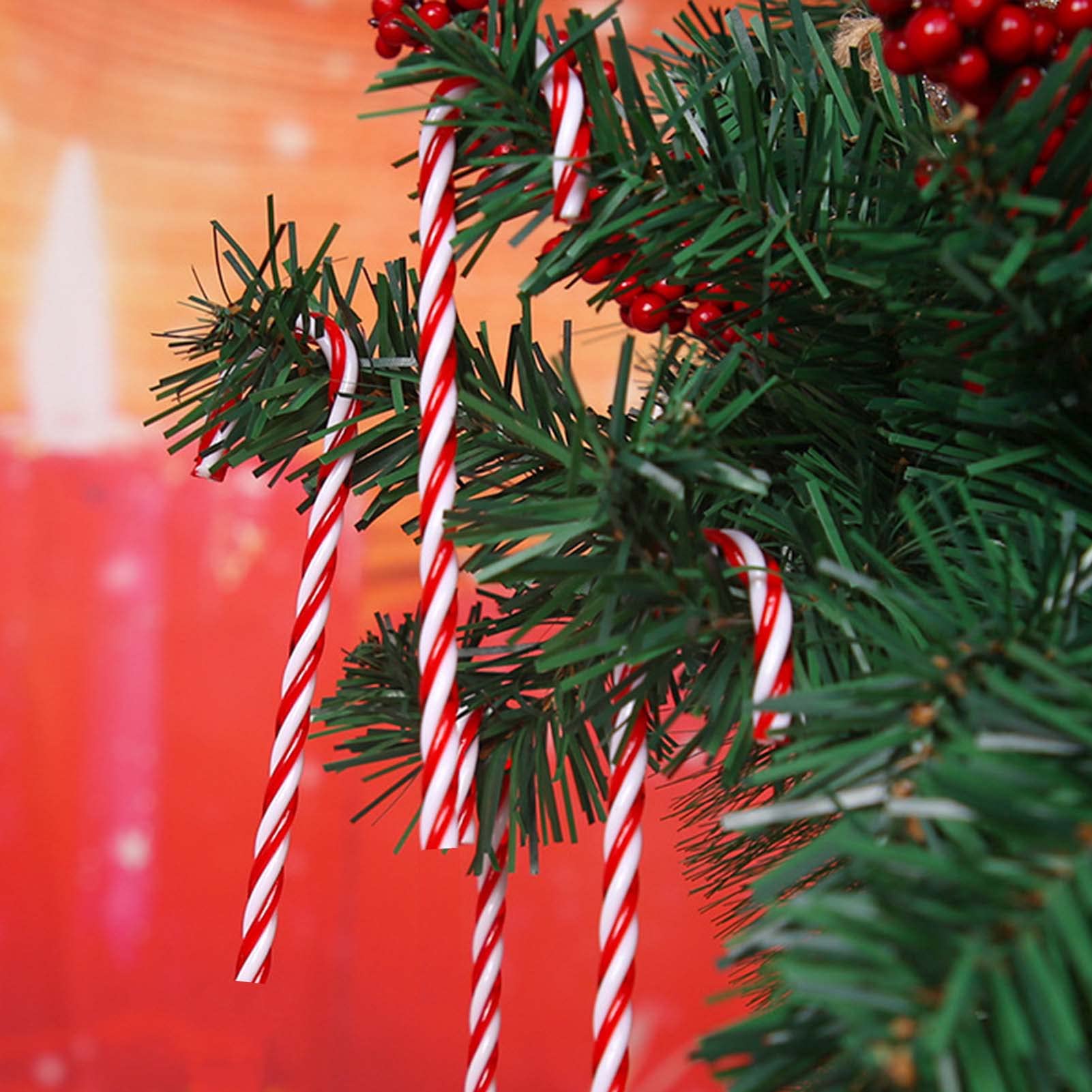 HERZWILD 32pcs Candy Cane Hanging Ornaments for Christmas Tree Decorations No Hole (Wukong 13cm Rot-Zuckerstangen) - Image 4