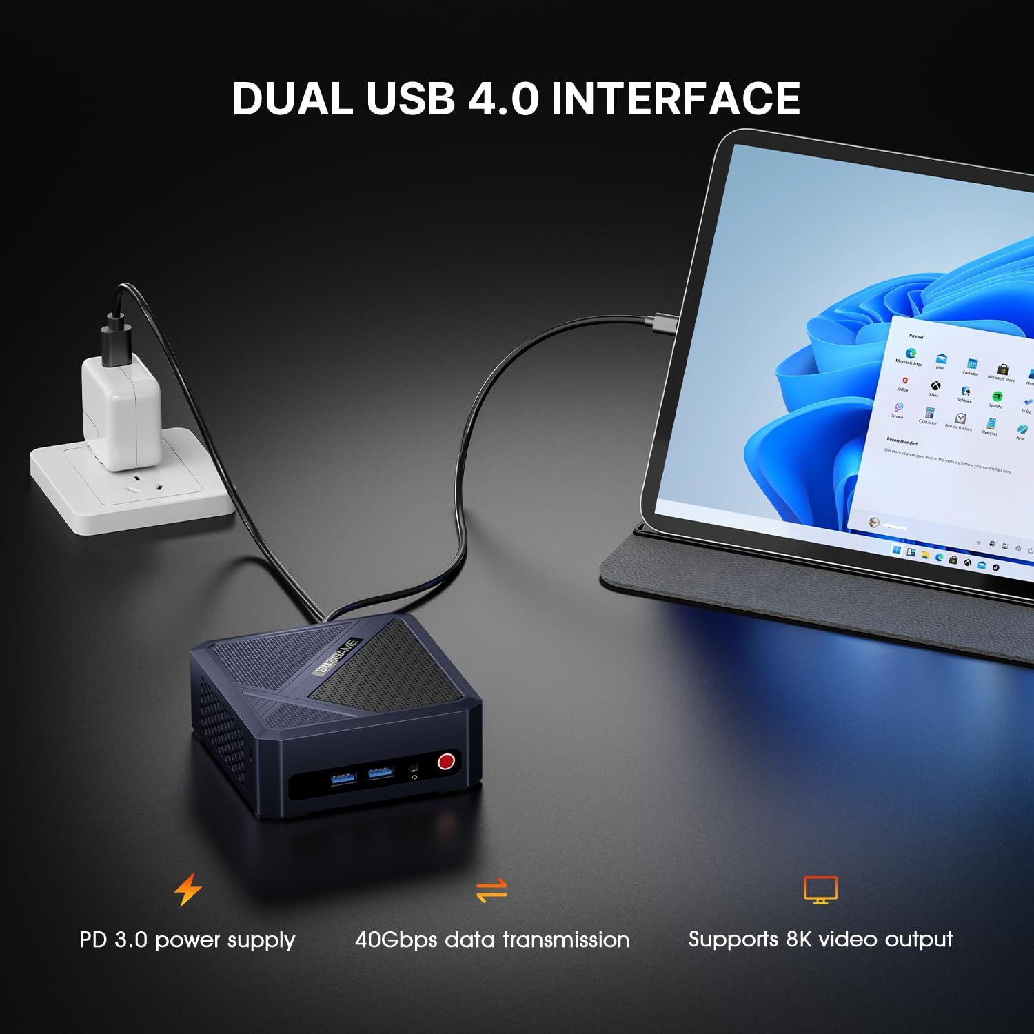 BOSGAME P5 Pro Mini PC - Ryzen 7 6800H -5