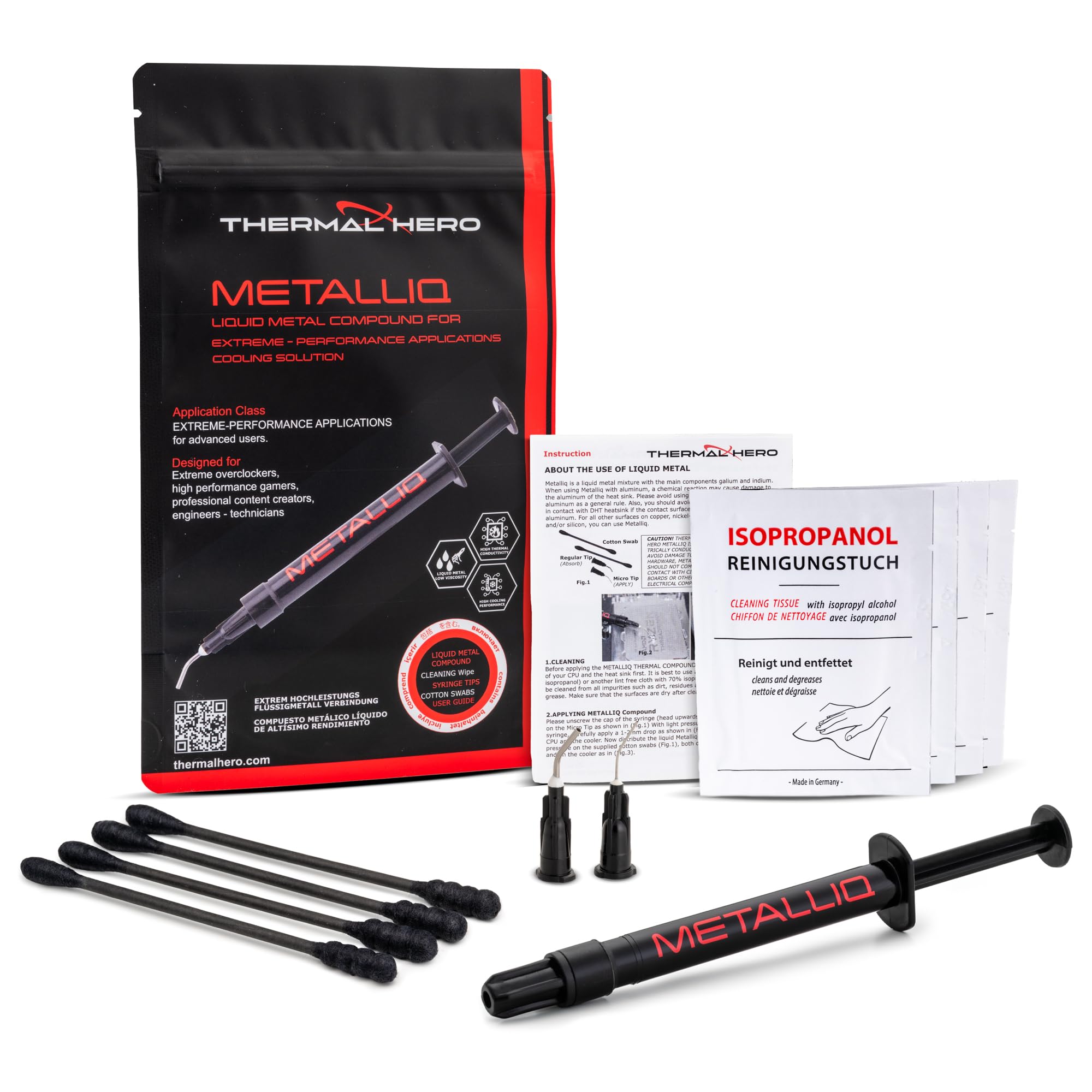 METALLIQ Pasta térmica de metal líquido (1g) para PS5, resfriamento extremo de CPU e GPU,