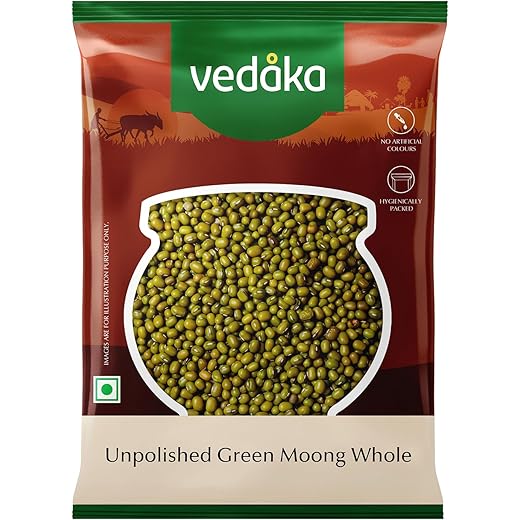 Vedaka Green Moong Whole 1kg 1 kg