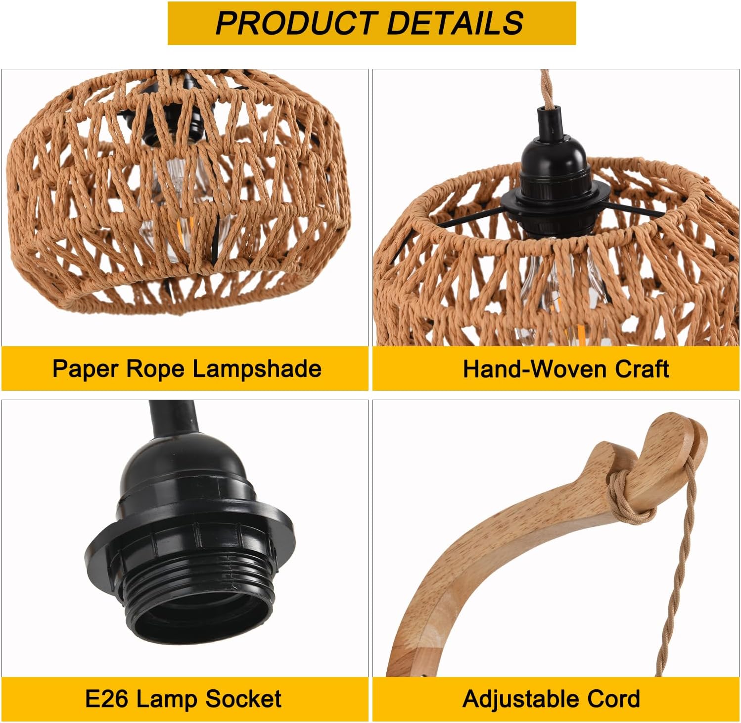 Plug in Wall Sconce,Farmhouse Wicker Wall Lamp Plug in,Hand Woven Rattan Wall Light Farmhouse Rustic Boho Sconces Wall Lighting for Living Room Bedroom