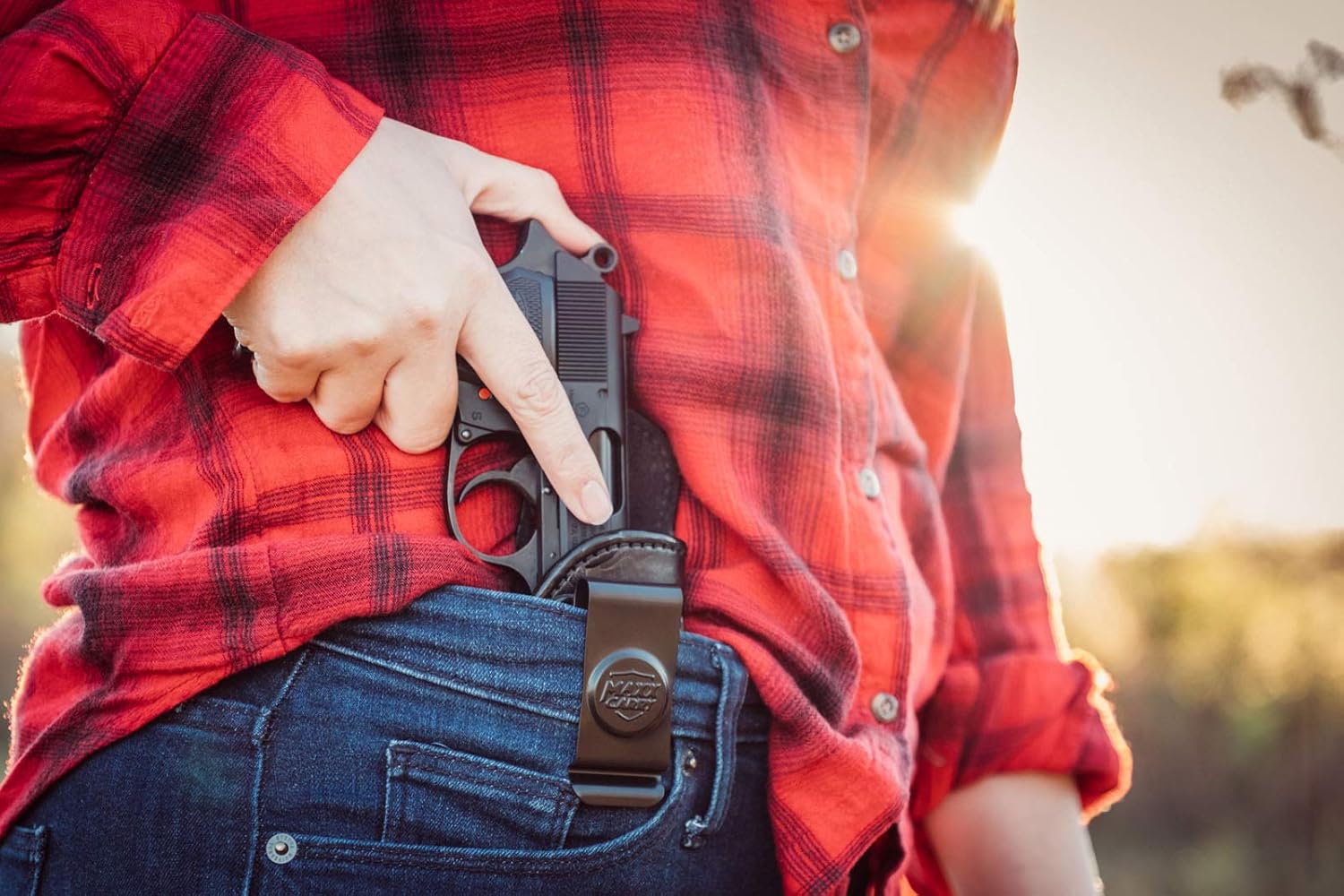 Maxx Carry IWB Leather Gun Holster for Kimber Micro 9, Ultra Carry II 9mm / .45 ACP | Concealed Carry | Bersa Thunder 380 | Colt 1911 3 inch, Defender | Sig Sauer P365XL