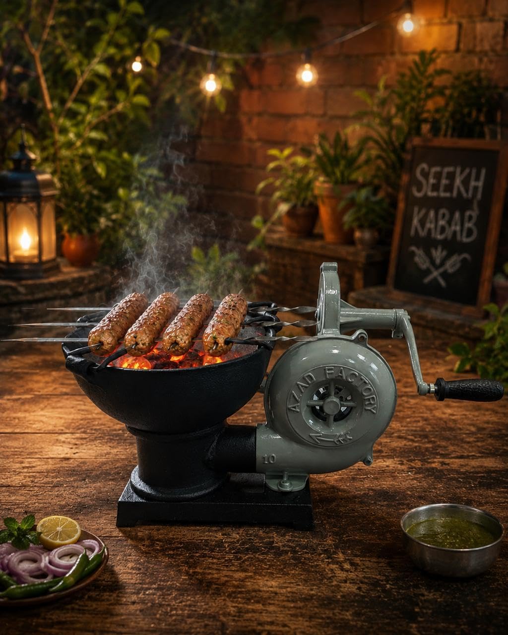 Hand Operated Blacksmith Coal Forge with Cast Iron Furnace Bowl – Metal Forging Station for Tool Making & Steel Crafting-image-19
