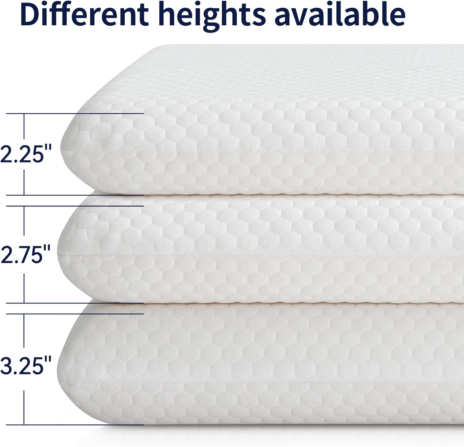 Ultra Thin Flat Pillow for Sleeping, 2.75'' Thin Pillow for Back Sleeper, Supportive Stomach Sleeping Pillow, Slim Bed Pillow, Machine Washable-Standard Size