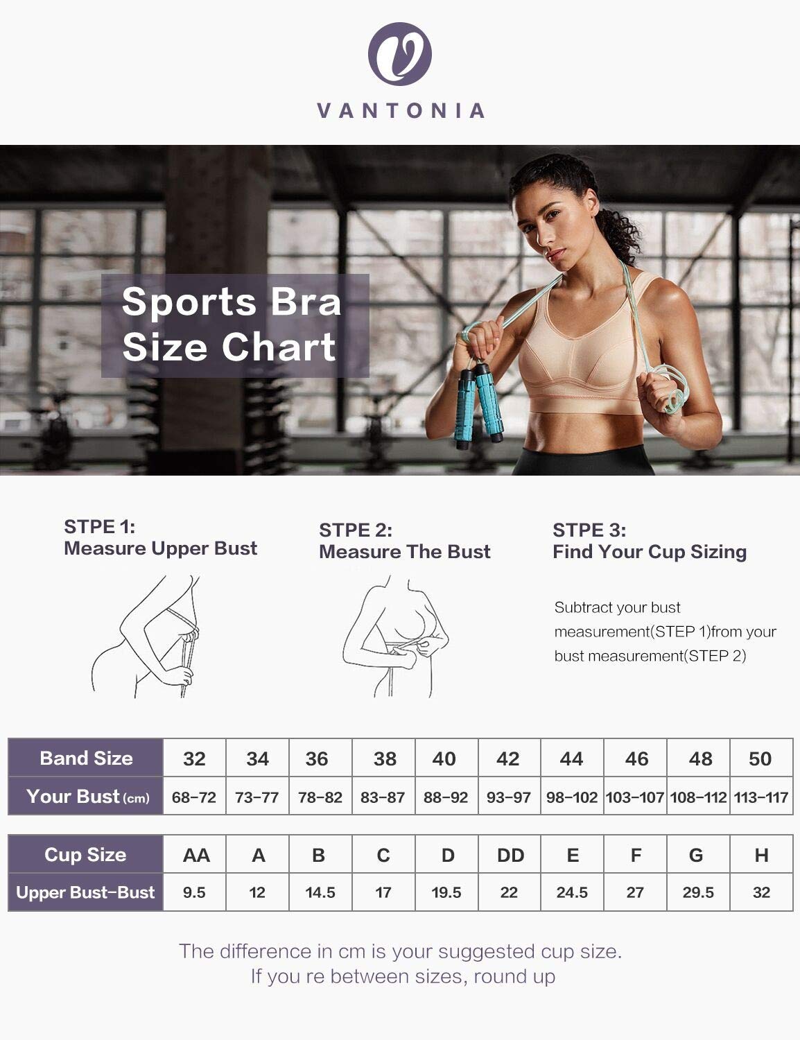 VANTONIA Sujetadores deportivos para mujer, soporte de alto impacto, sin varillas, talla grande, brasier de entrenamiento