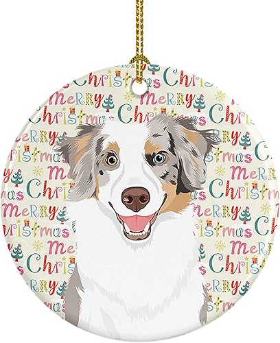 Miniatura 109 de Caroline's Treasures Adorno navideño de husky siberiano en blanco y negro #2 de cerámica para árbol de Navidad, decoración colgante para el hogar,