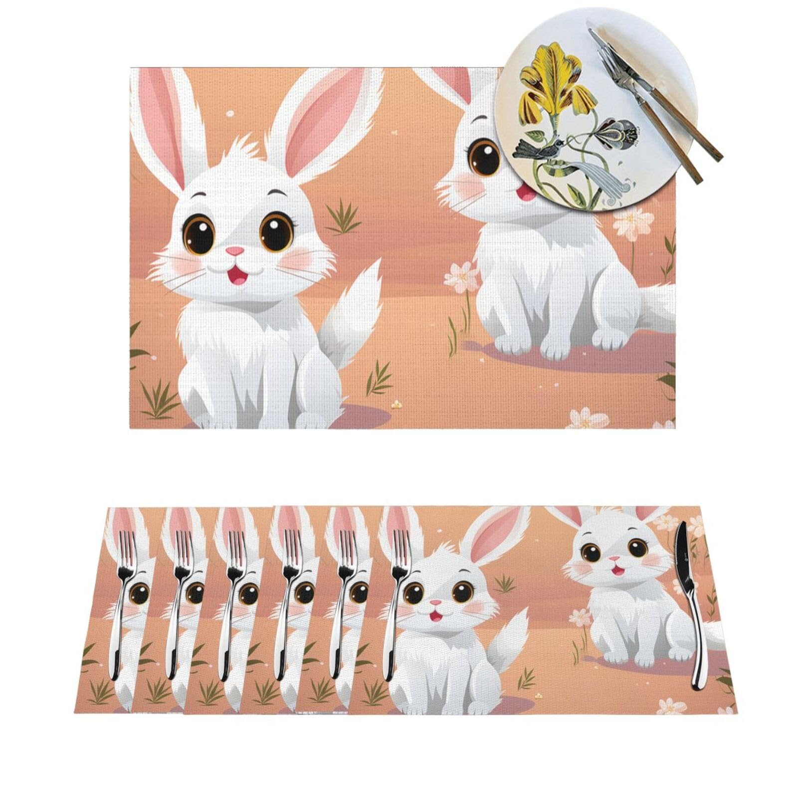 Set de table en PVC facile à nettoyer pour éviter les taches des enfants | Lot de 6