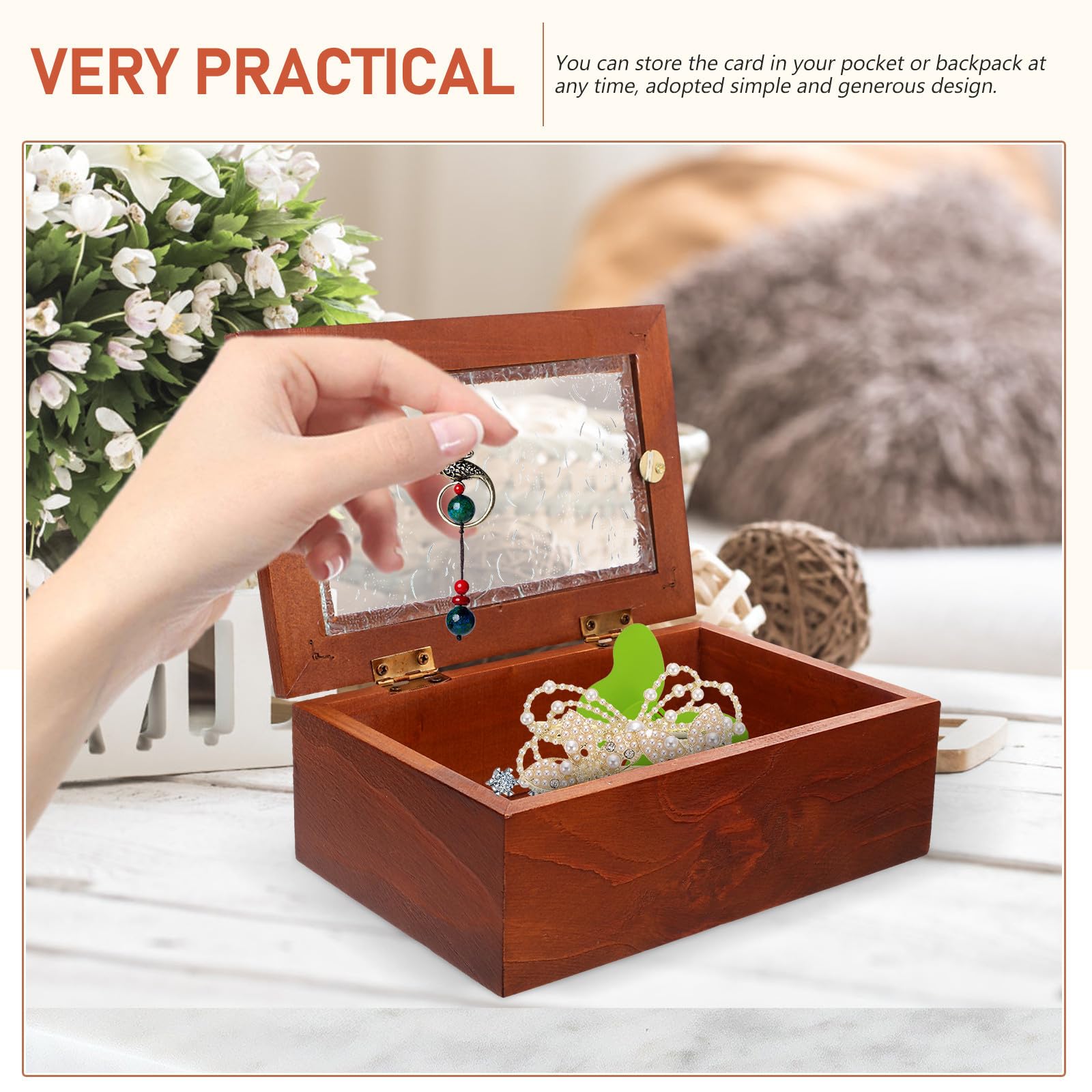 Hggzeg Boîte de rangement en bois multifonction pour stylos à la maison, au bureau et à l’école Cerisier