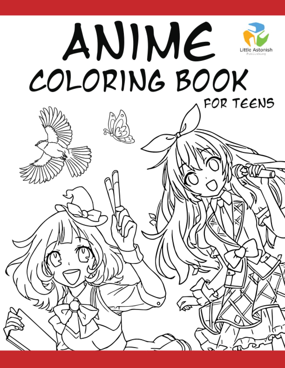 Buy Anime Coloring Book for Teens: Cute Japanese Drawings to Color ...