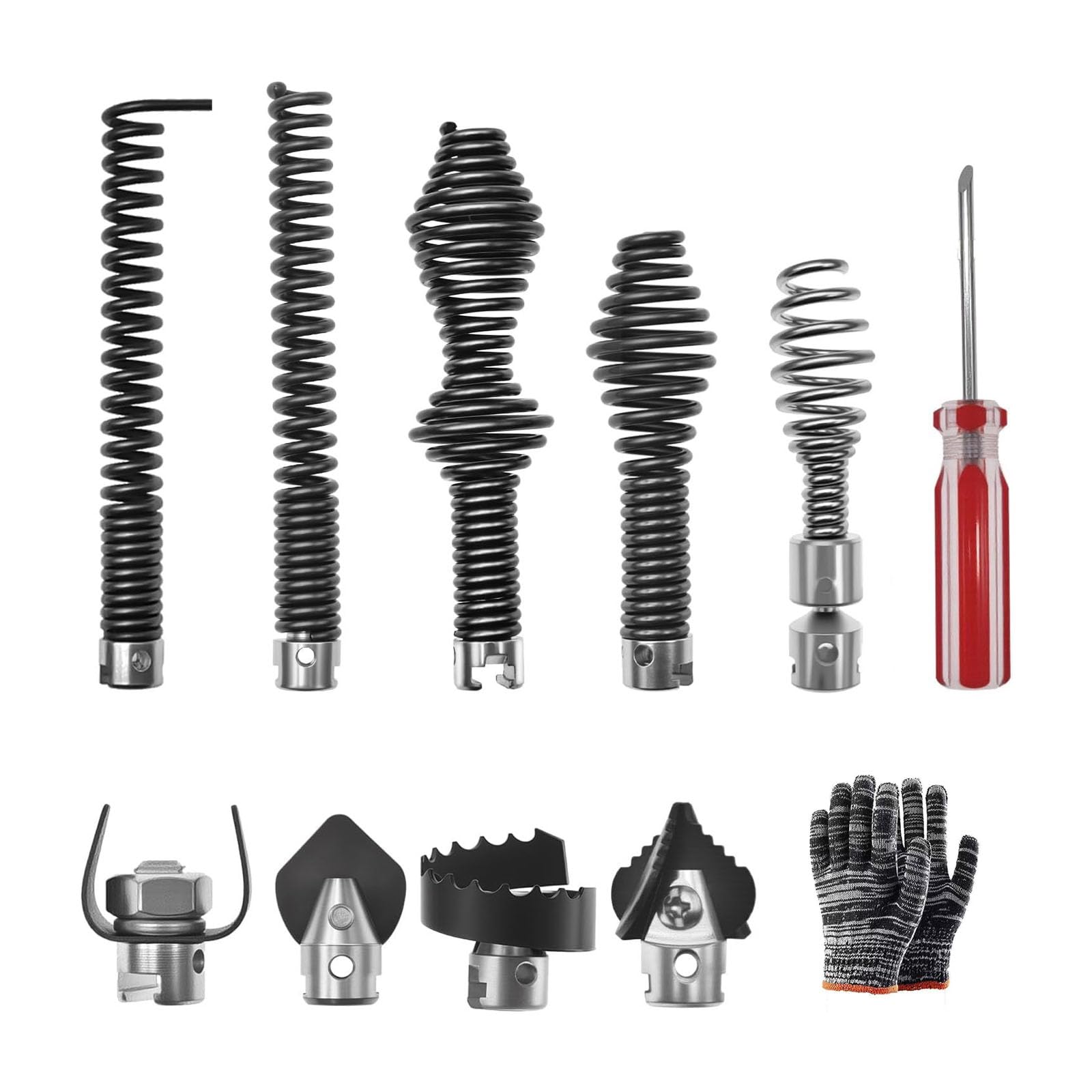 Shntig 16Mm Drain Unclogging Set With Protective Gloves For Efficient Debris Link