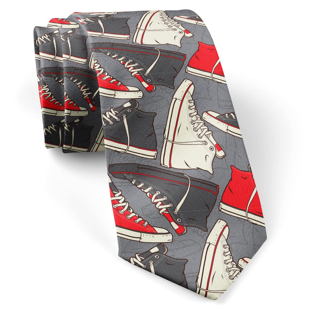 ( Sneakers ) Fashion Novelty Necktie, Conversation Neckwear Ties Great for Party and Events
