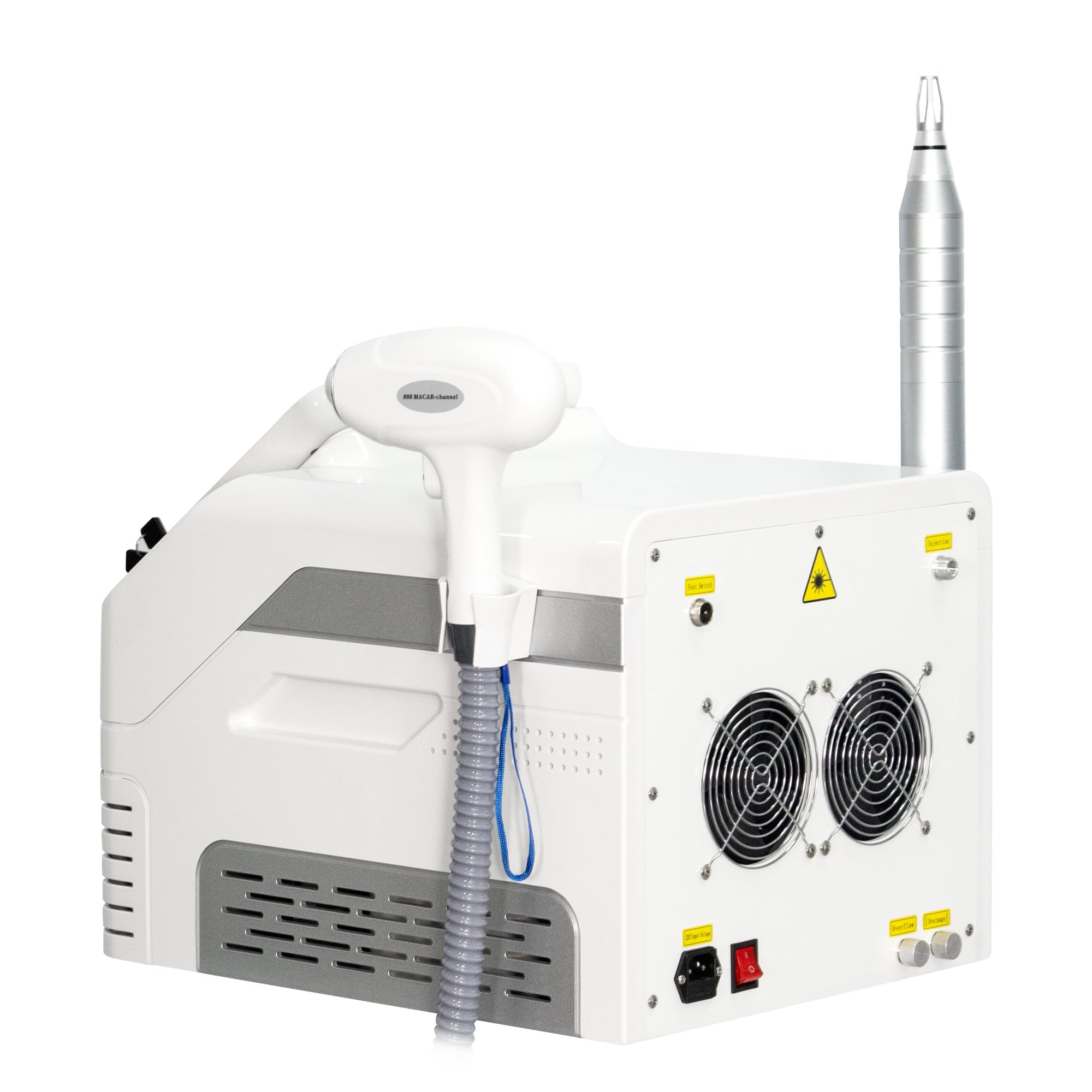 Macchina Laser a Diodi e Picosecondo 2 in 1, 808+755+1064nm, Rimozione Peli, Macchie, Tatuaggi e Ringiovanimento della Pelle