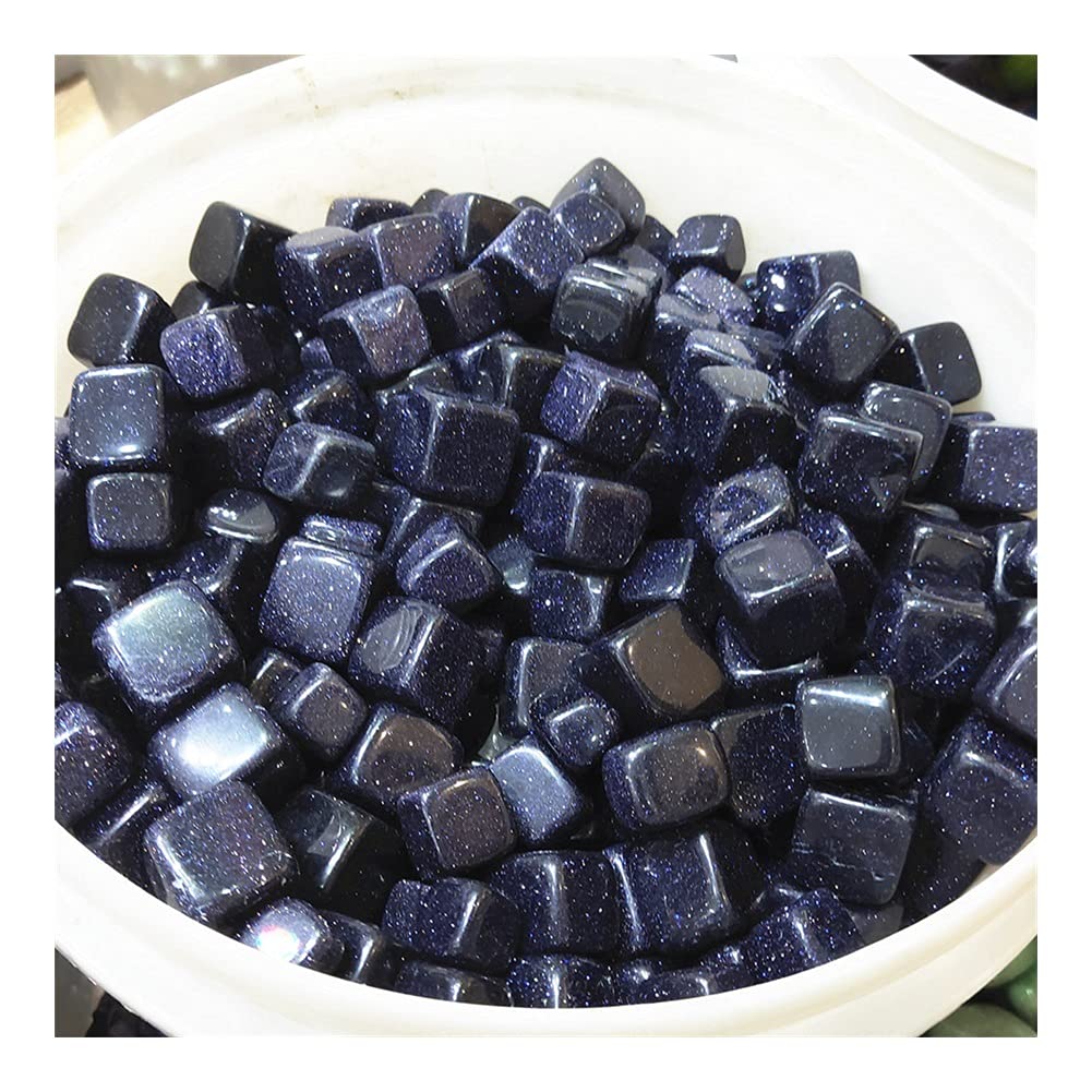 Natürlicher Kristall rau Meditation Wohnkultur Kristall Trommelstein Natürlicher Blauer Sandstein Quarz Kies Würfel Palmenstein Reiki Heilung Meditation Reiki (Size : 500g)