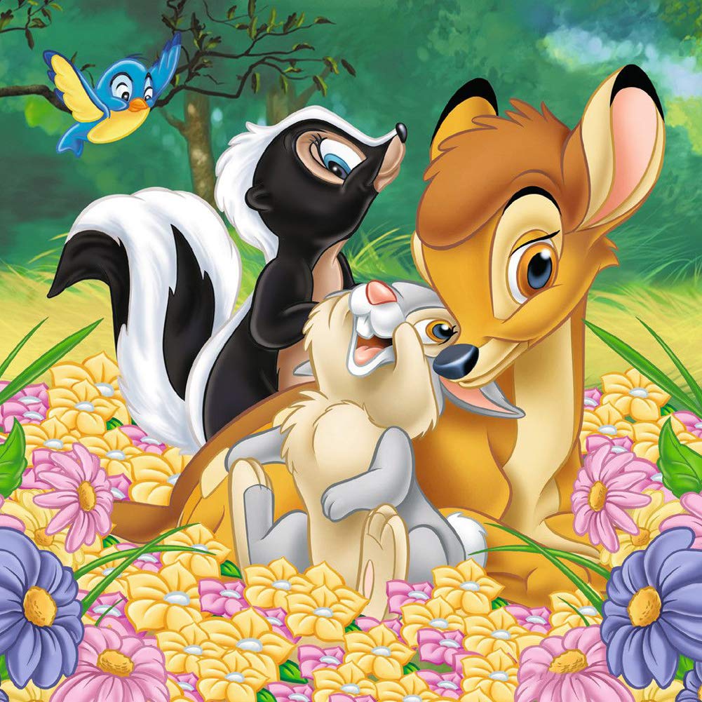 DIY 5D Diamond Painting Full Drill, YEESAM ART Deer Rabbit Cartoon Animal 30x40cm Diamond Art Mosaic Crafts Embroidery Kits (Animal)