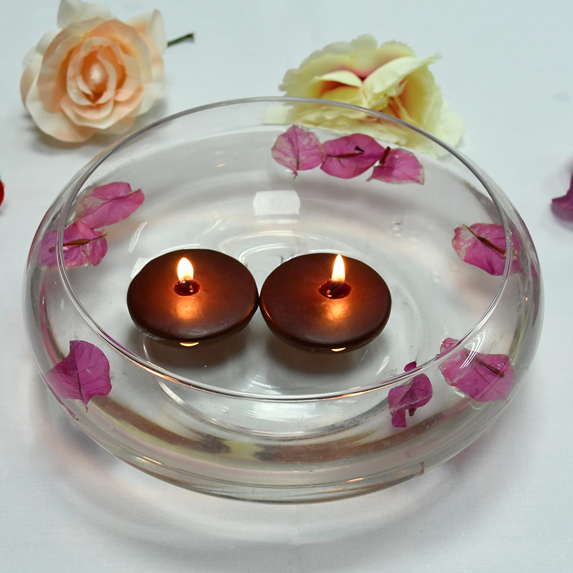 Zest Vela 24 Piezas Velas flotantes, (2 Unidades), Color marrón