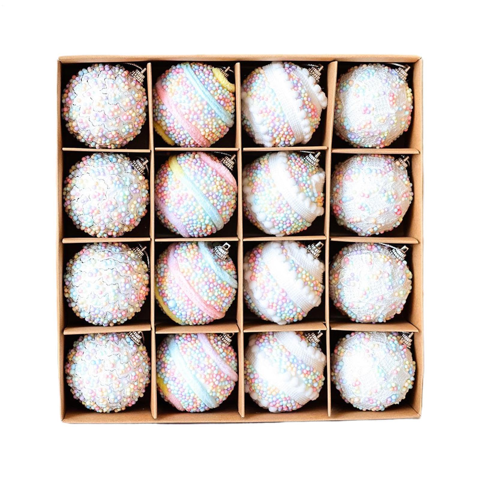 Boule de décoration pour sapin de Noël robuste et légère - Design chic incassable