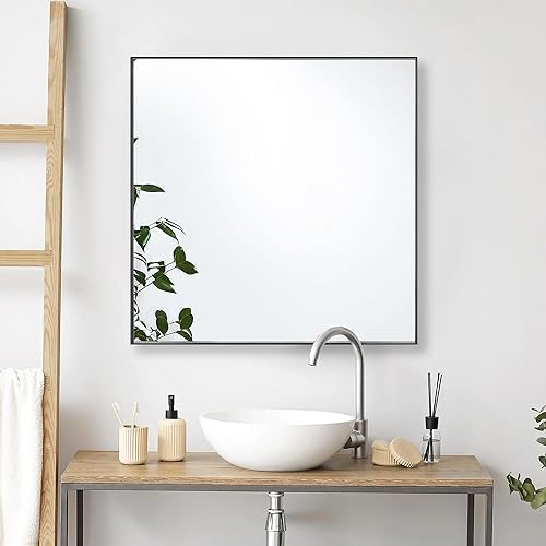 Miniatura 2 de Espejo rectangular de pared de 20 x 40 pulgadas, espejo rectangular con marco de aluminio para baño, tocador, dormitorio, sala de estar, entrada,