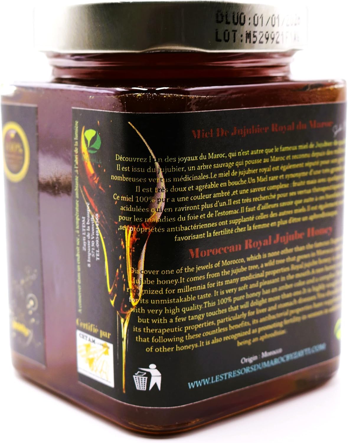 Miód marokański Jujubier - Sidr Maliky 100% naturalny - słoik 500g