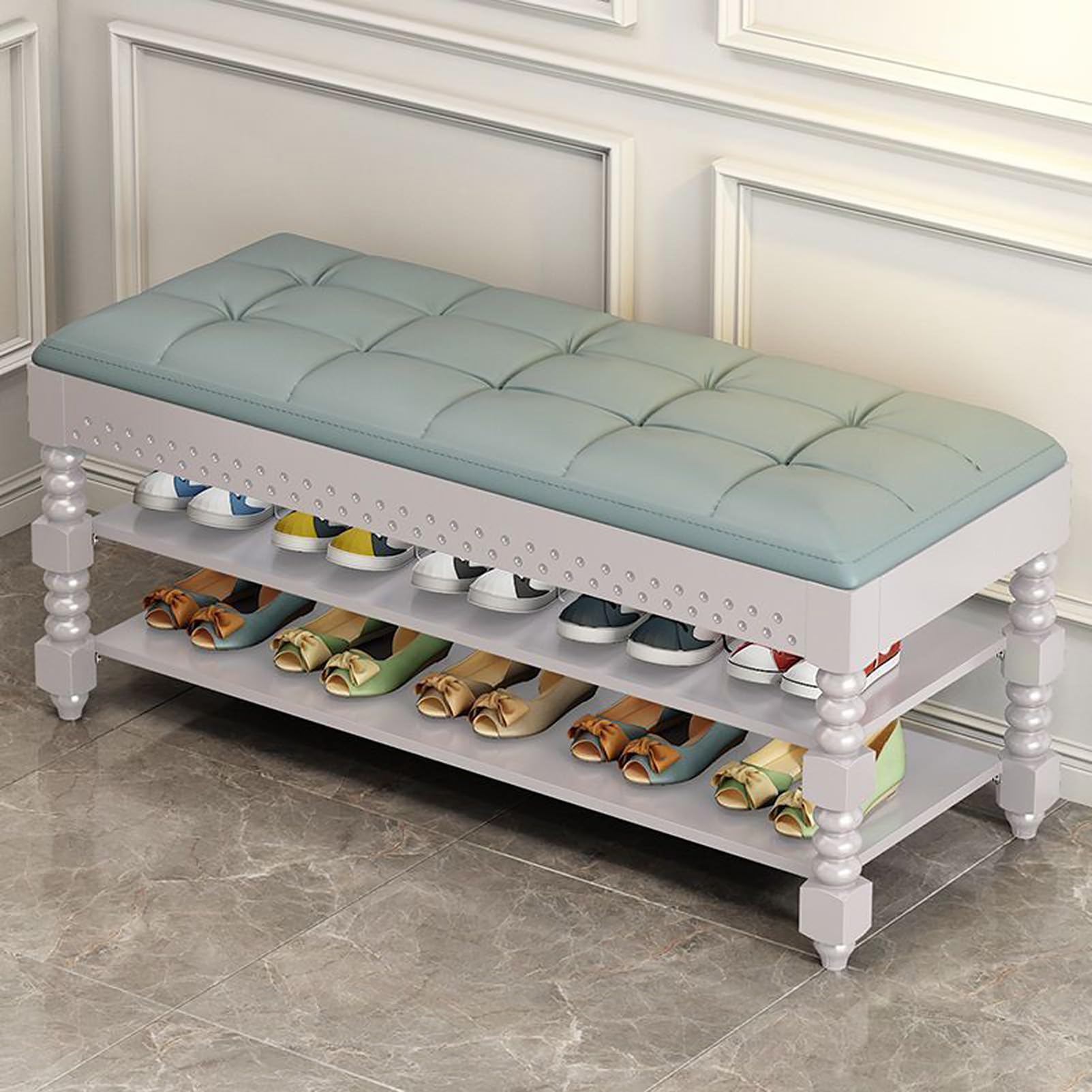 Banc à chaussures d'entrée : fini le désordre avec le stockage à 3 niveaux compact